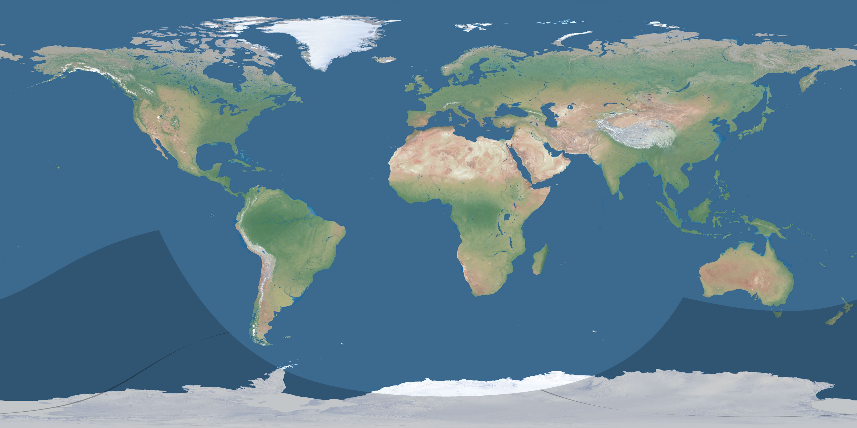 Map of the umbra and penumbra path of the solar eclipse of 02/16/1627