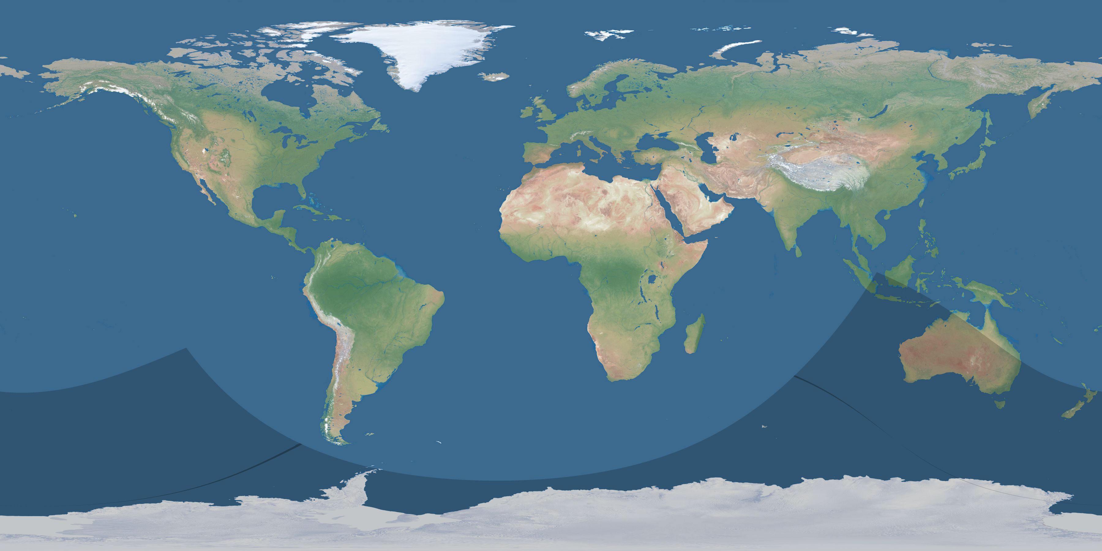 Map of the umbra and penumbra path of the solar eclipse of 12/04/1630