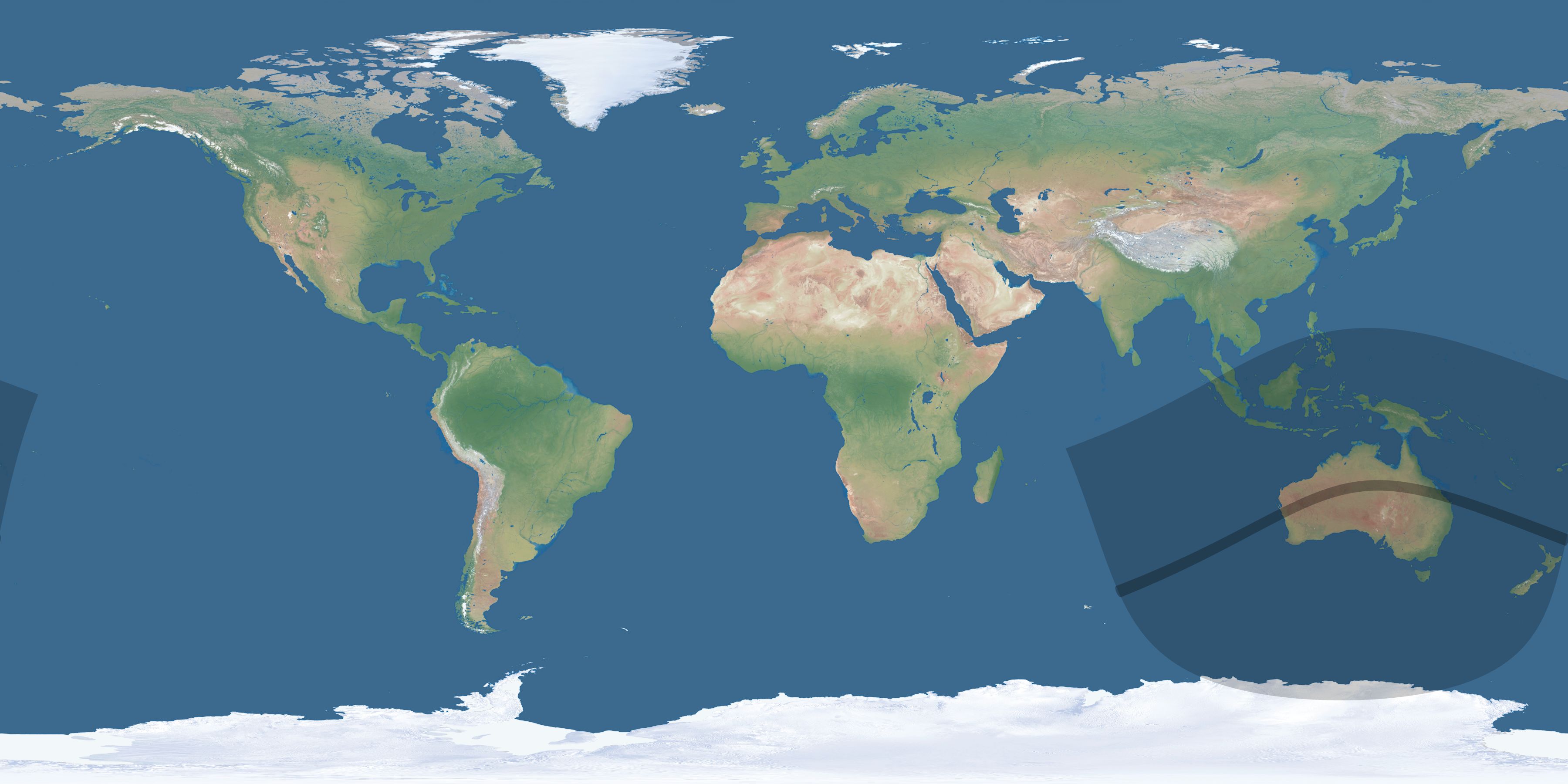 Map of the umbra and penumbra path of the solar eclipse of 05/21/1659
