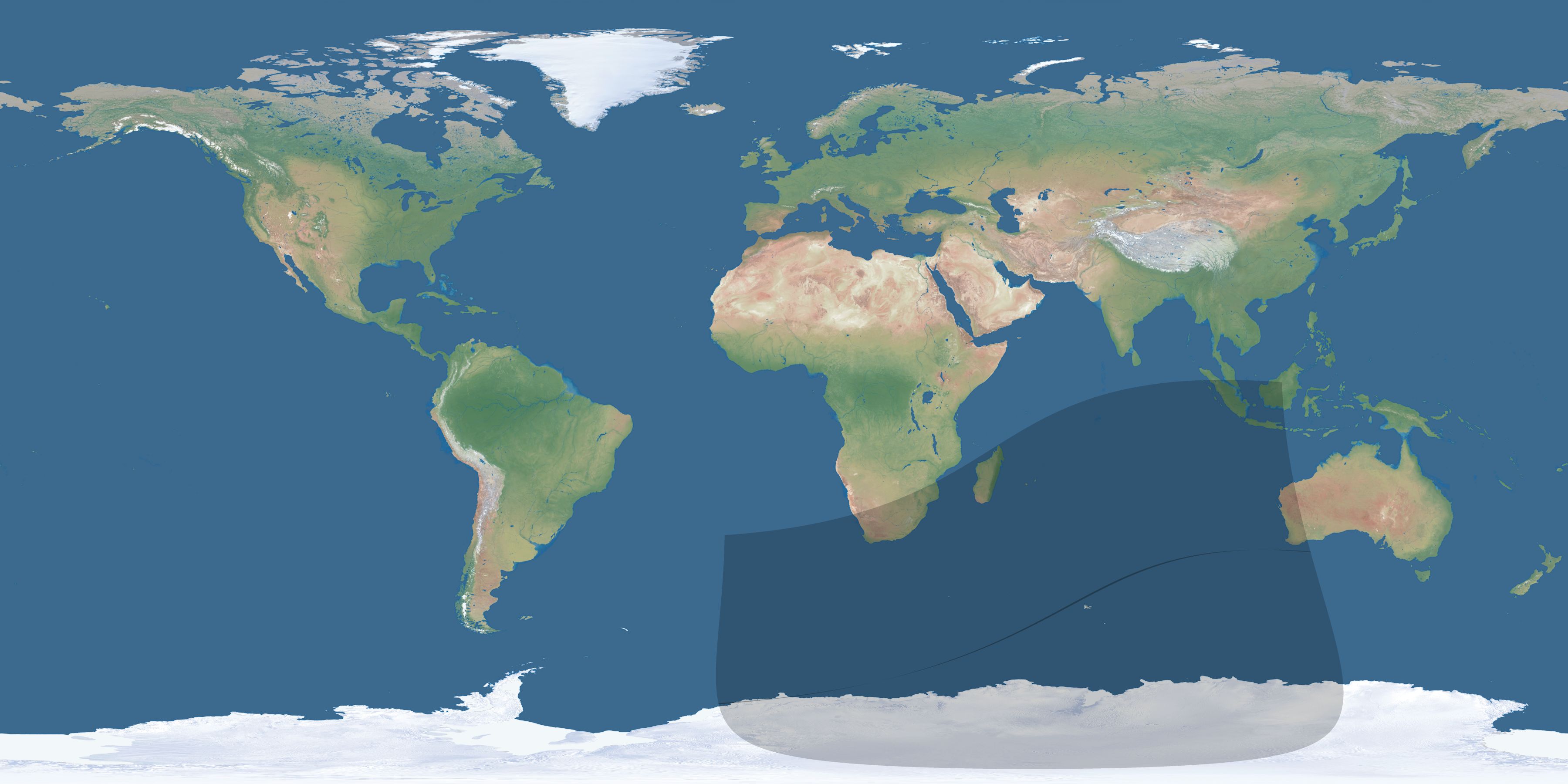 Map of the umbra and penumbra path of the solar eclipse of 03/31/1699