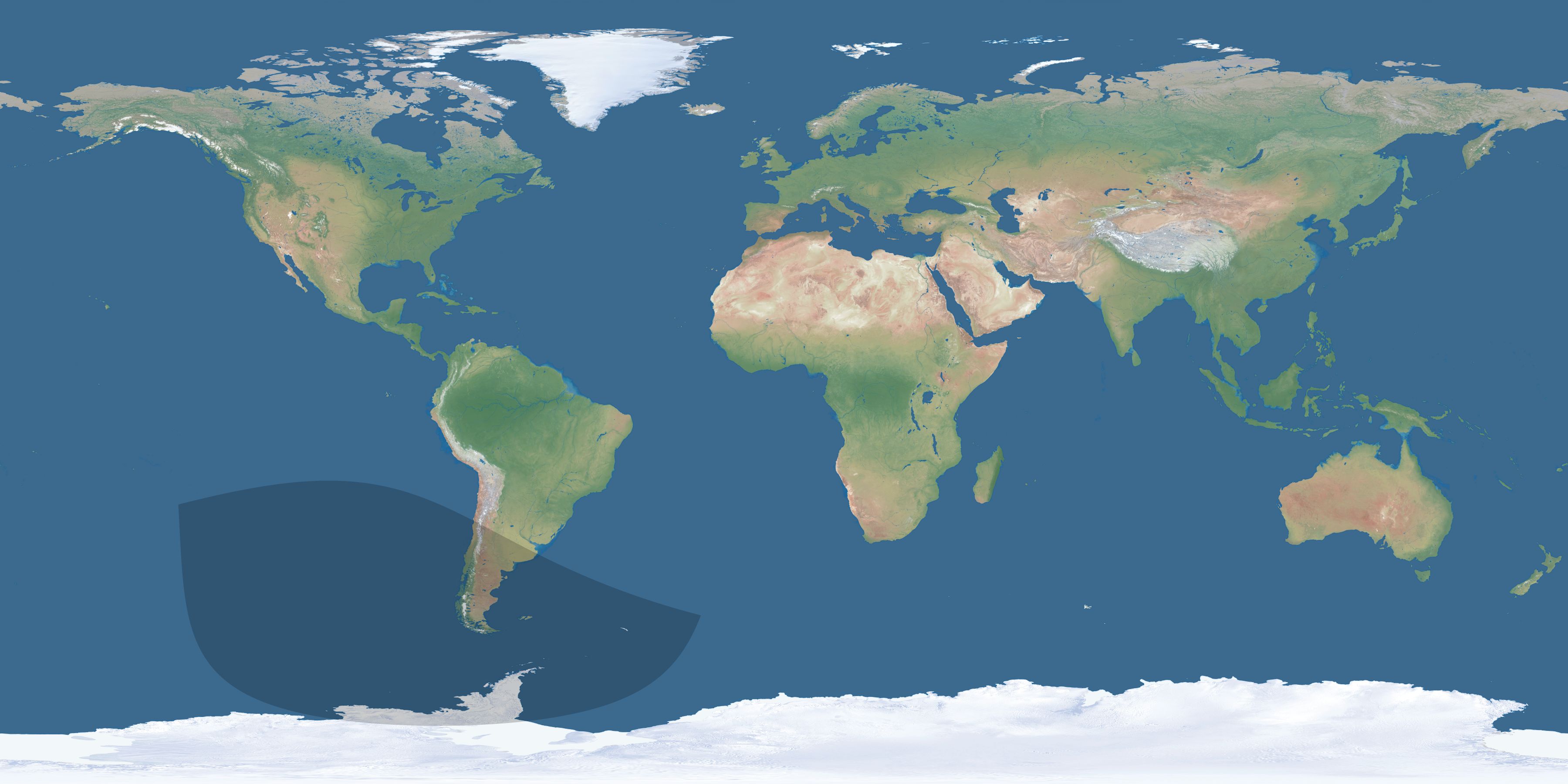 Map of the umbra and penumbra path of the solar eclipse of 08/14/1700