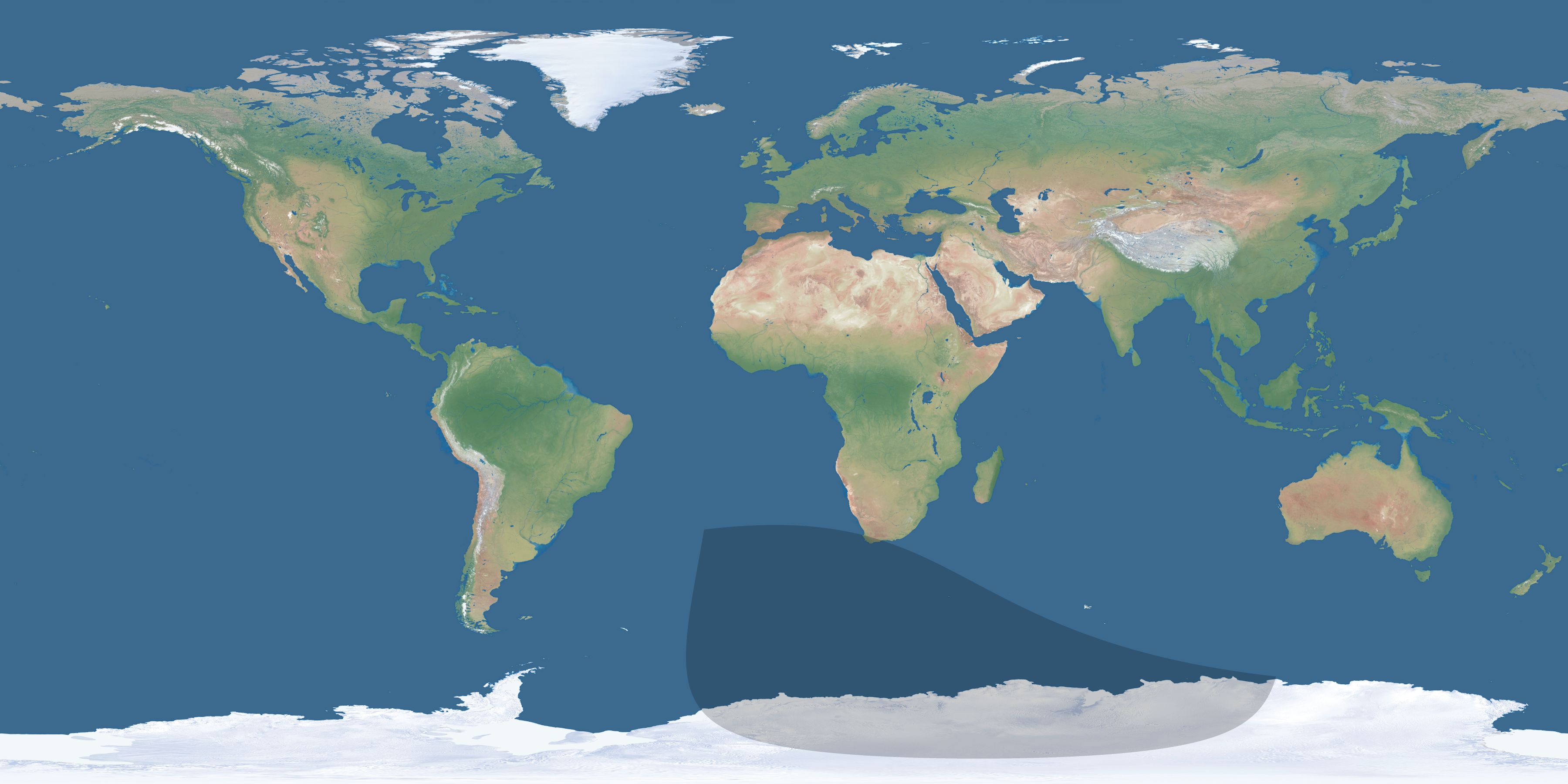 Map of the umbra and penumbra path of the solar eclipse of 09/05/1736