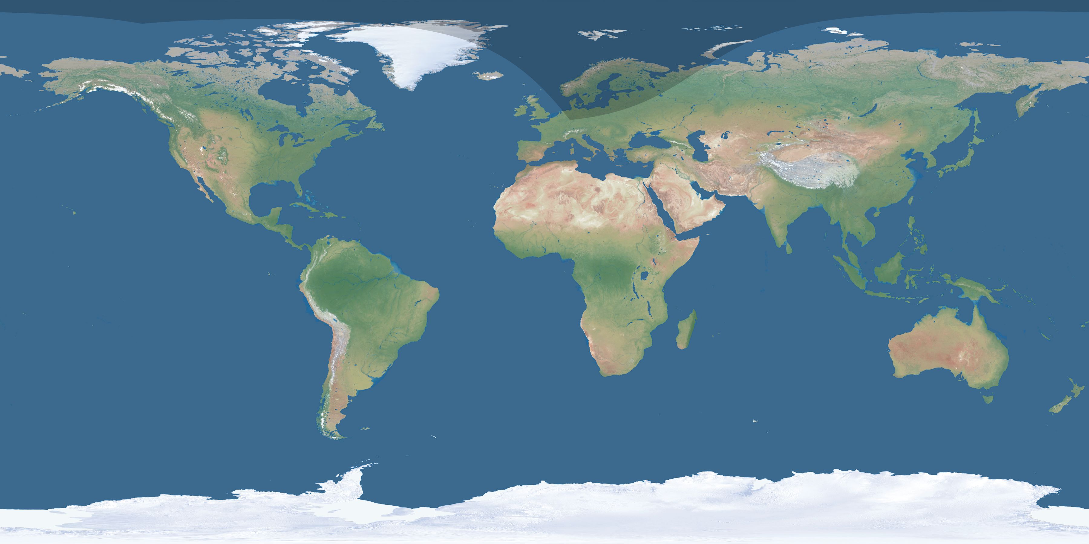 Map of the umbra and penumbra path of the solar eclipse of 04/03/1772