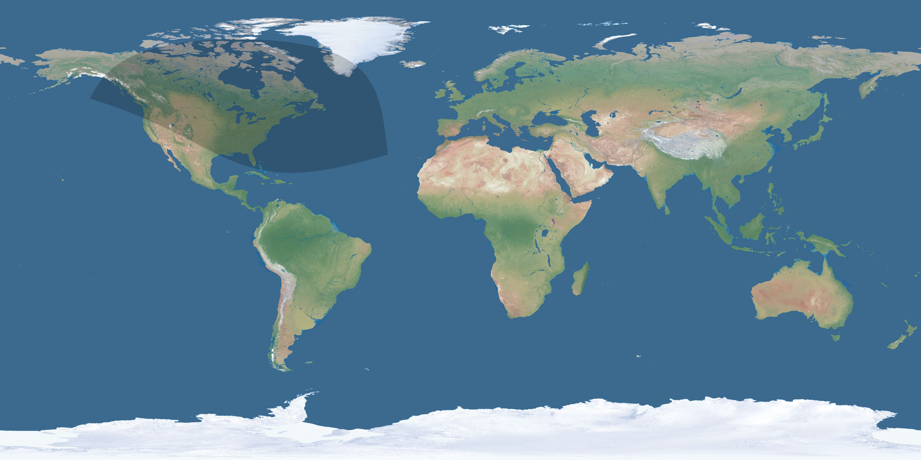 Map of the umbra and penumbra path of the solar eclipse of 11/06/1790