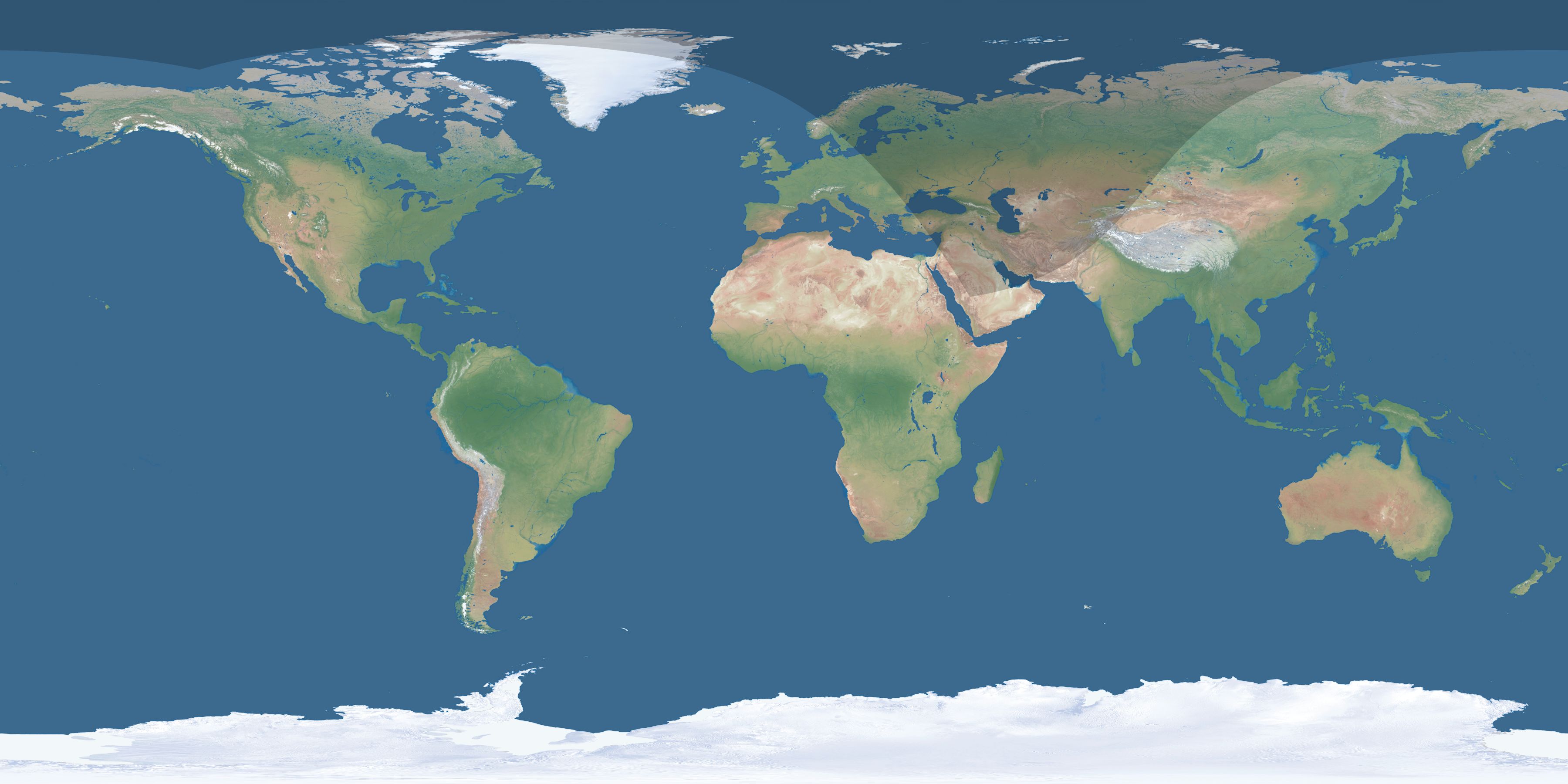Map of the umbra and penumbra path of the solar eclipse of 04/13/1801