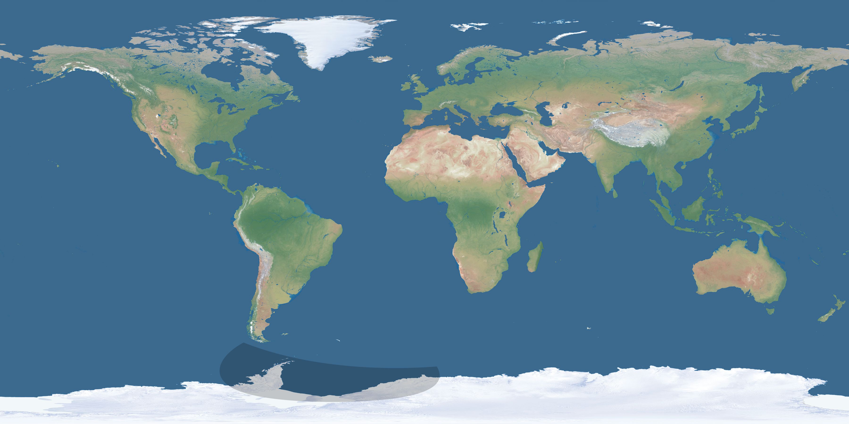 Map of the umbra and penumbra path of the solar eclipse of 01/01/1805