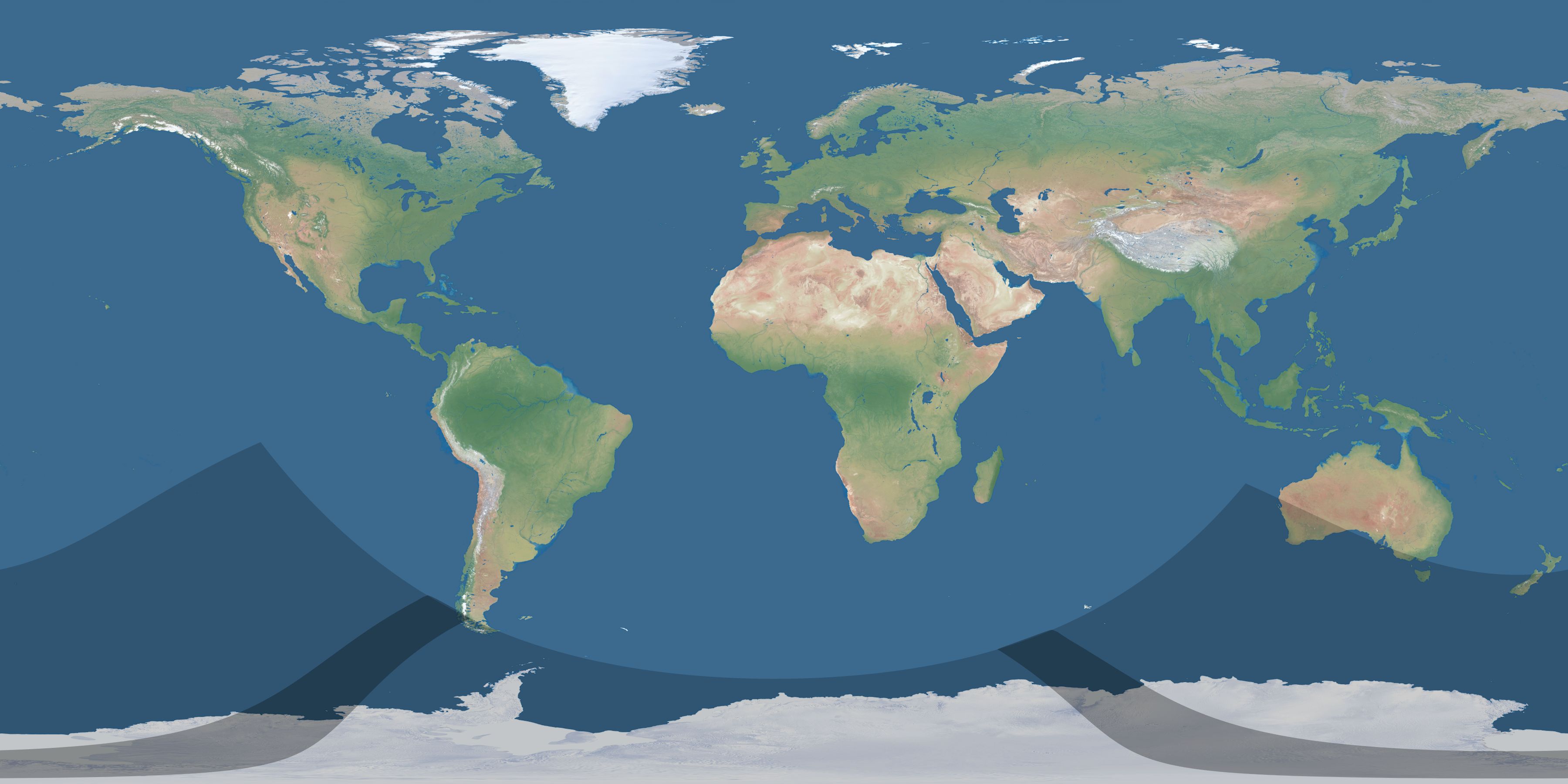 Map of the umbra and penumbra path of the solar eclipse of 12/21/1805