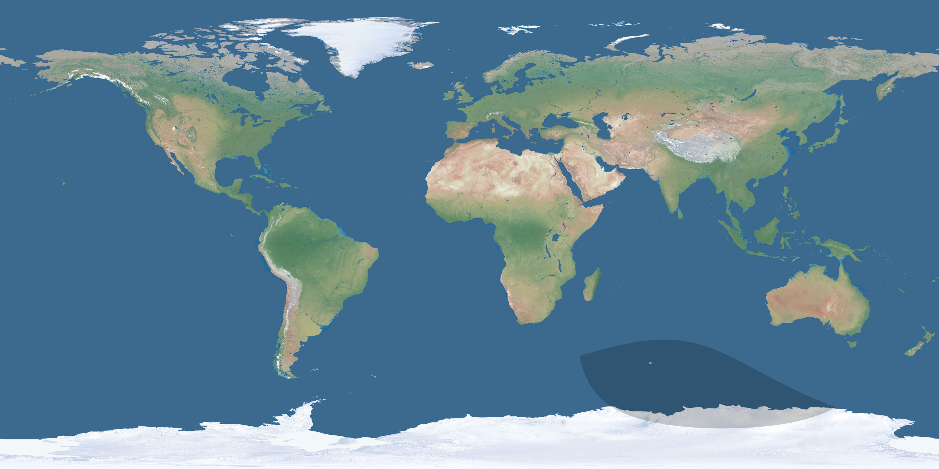 Map of the umbra and penumbra path of the solar eclipse of 08/07/1812