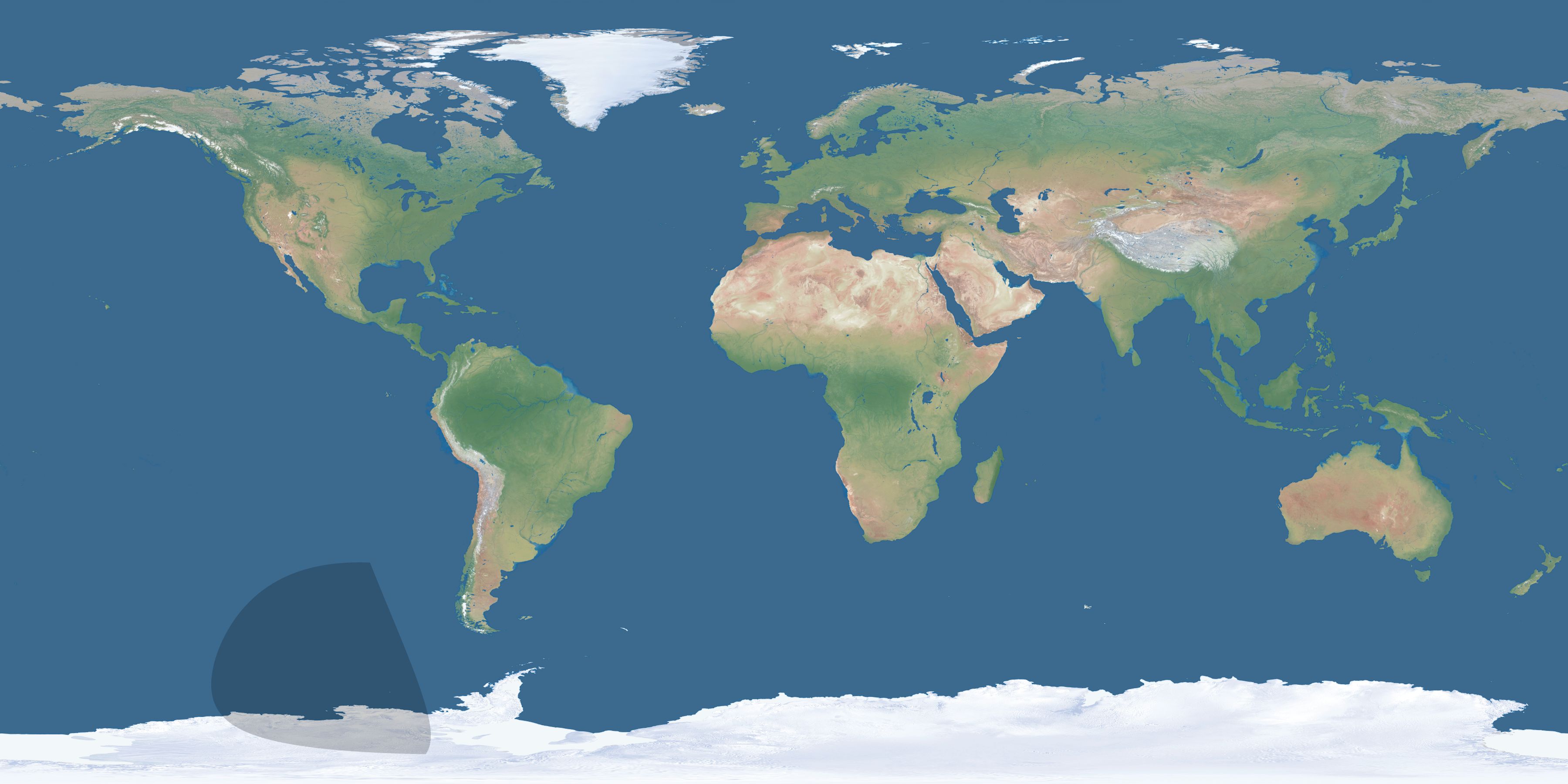 Map of the umbra and penumbra path of the solar eclipse of 03/25/1819