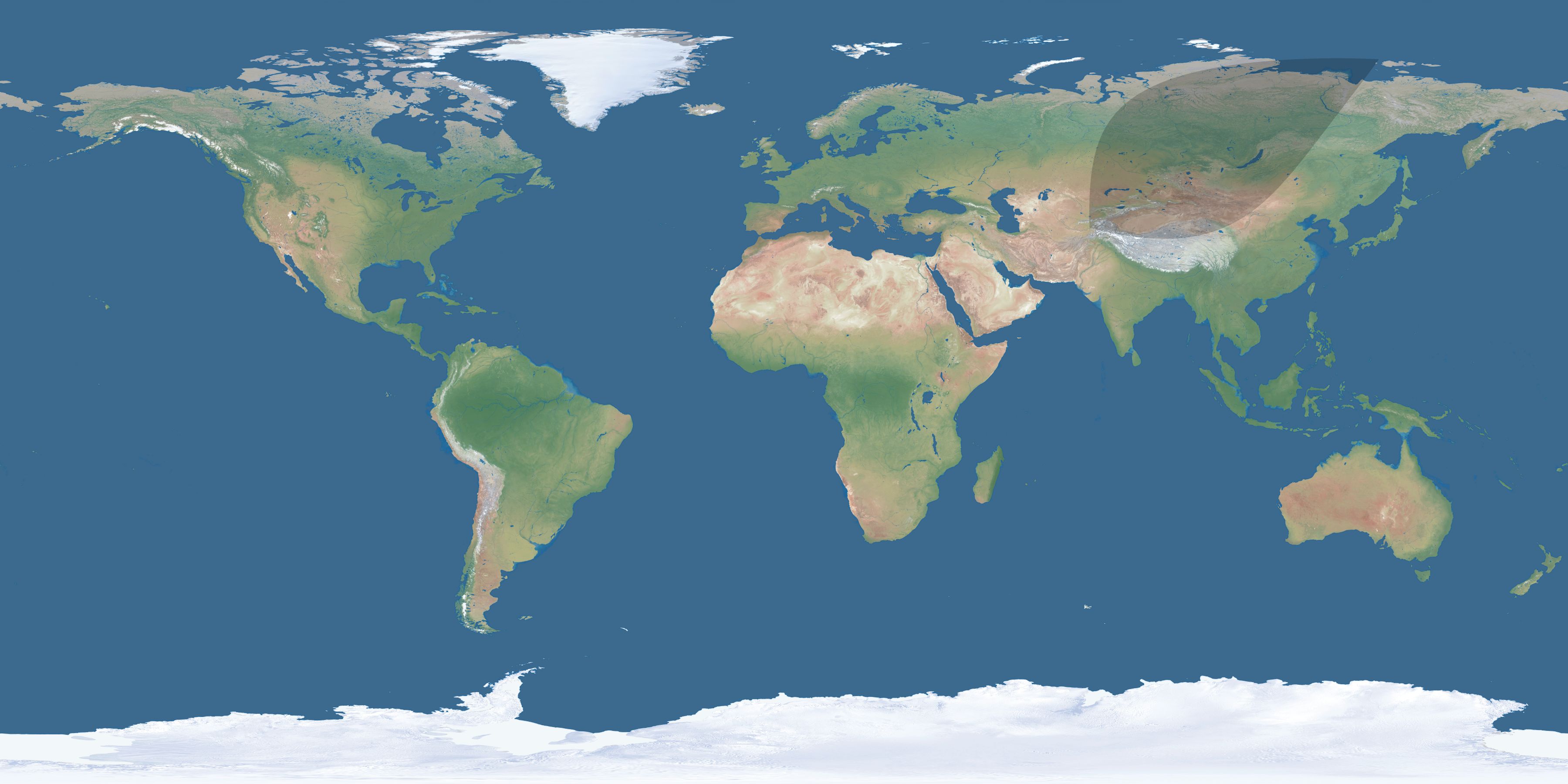 Map of the umbra and penumbra path of the solar eclipse of 02/11/1823