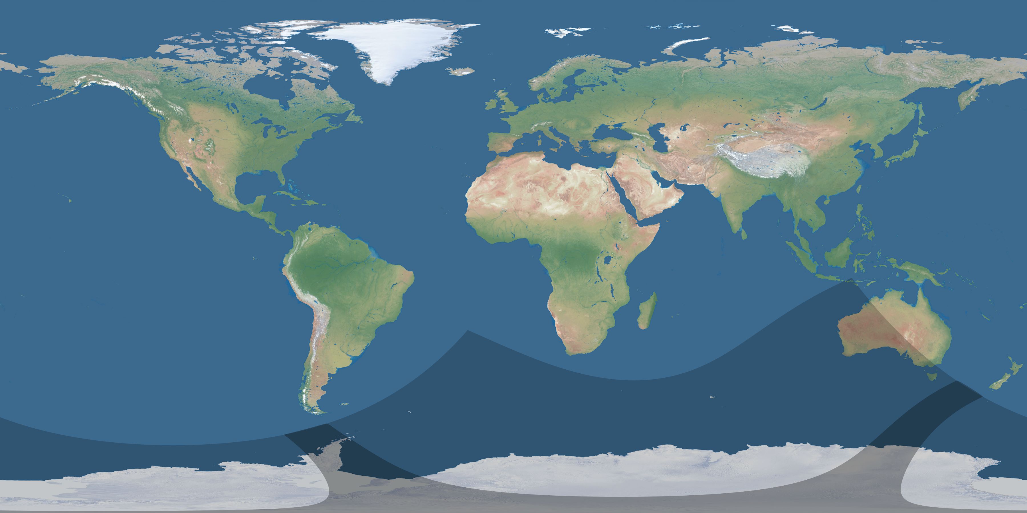 Map of the umbra and penumbra path of the solar eclipse of 01/01/1824