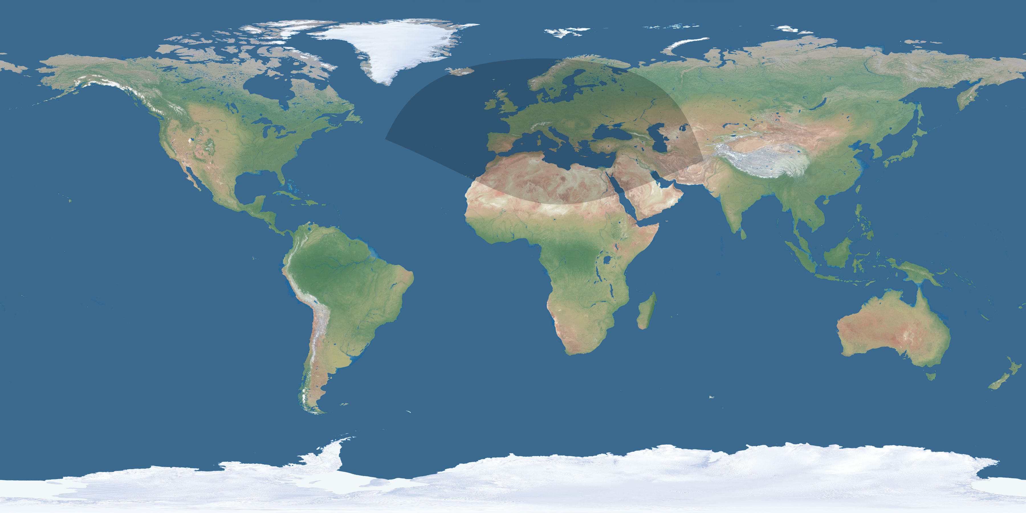 Map of the umbra and penumbra path of the solar eclipse of 11/29/1826