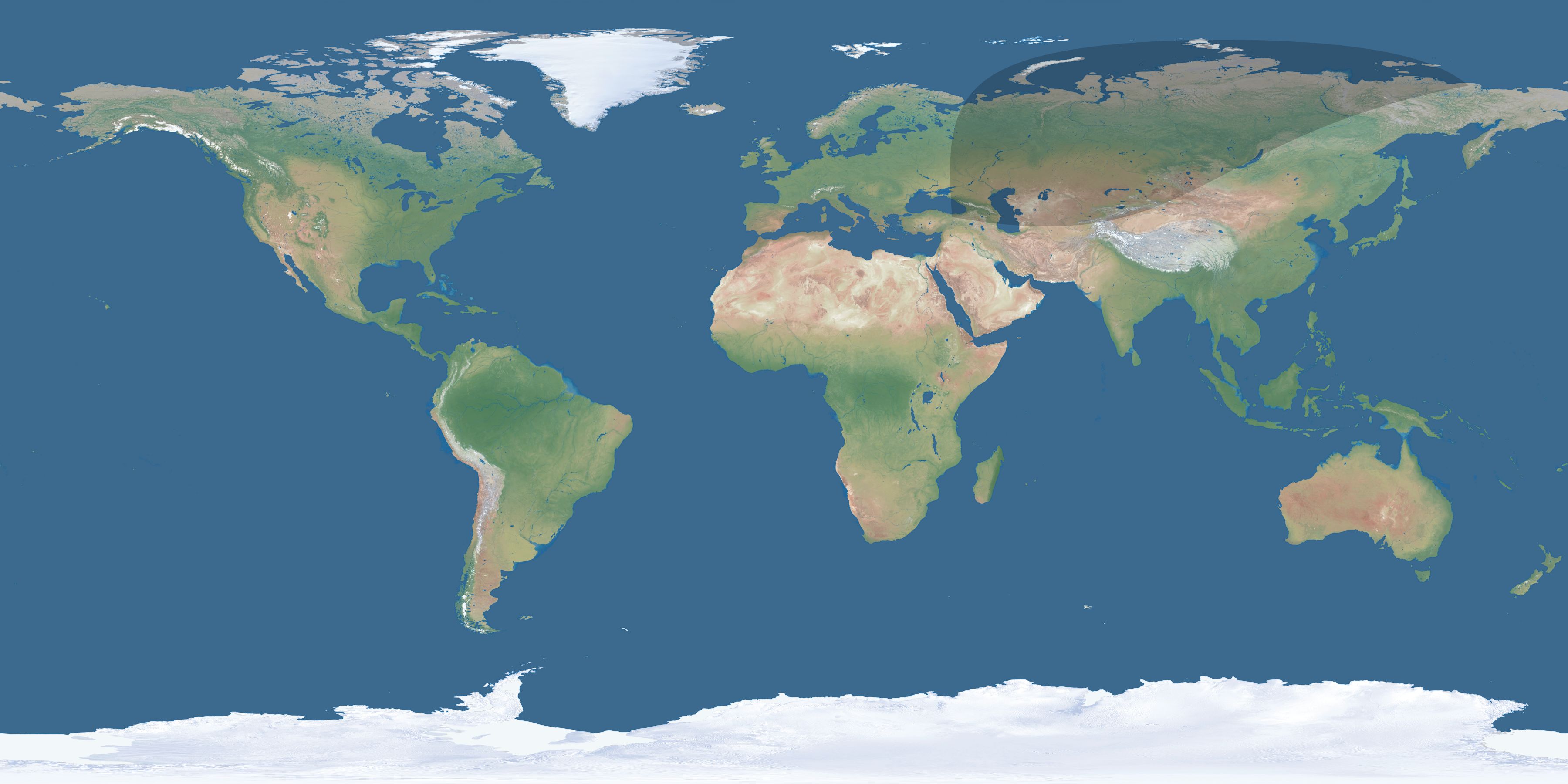 Map of the umbra and penumbra path of the solar eclipse of 02/23/1830
