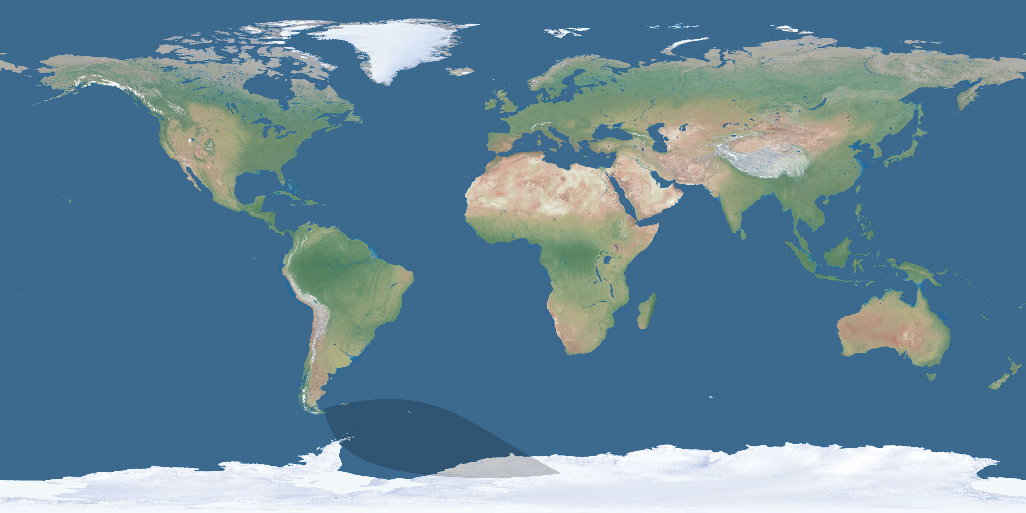 Map of the umbra and penumbra path of the solar eclipse of 08/18/1830