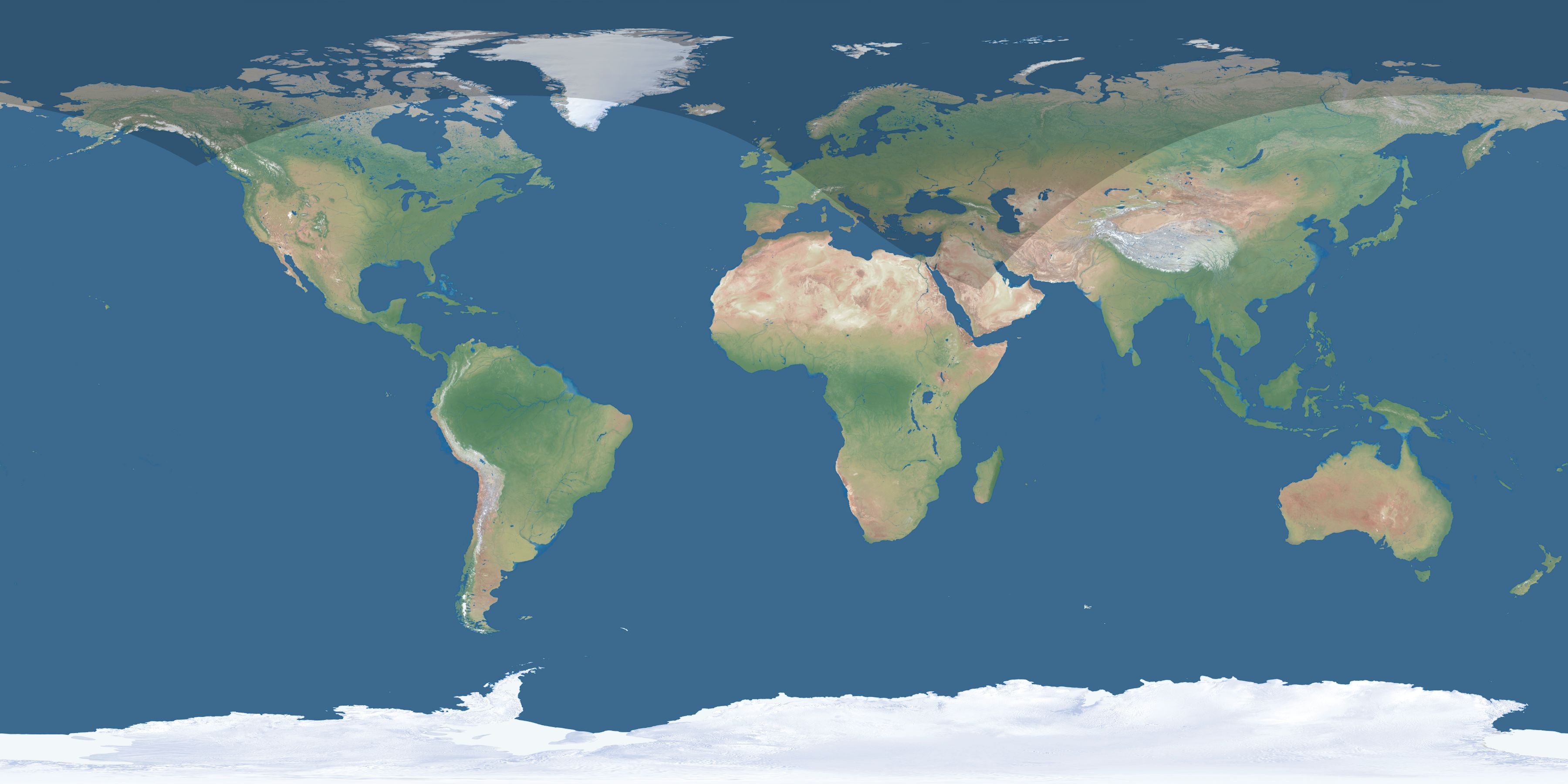 Map of the umbra and penumbra path of the solar eclipse of 07/18/1841