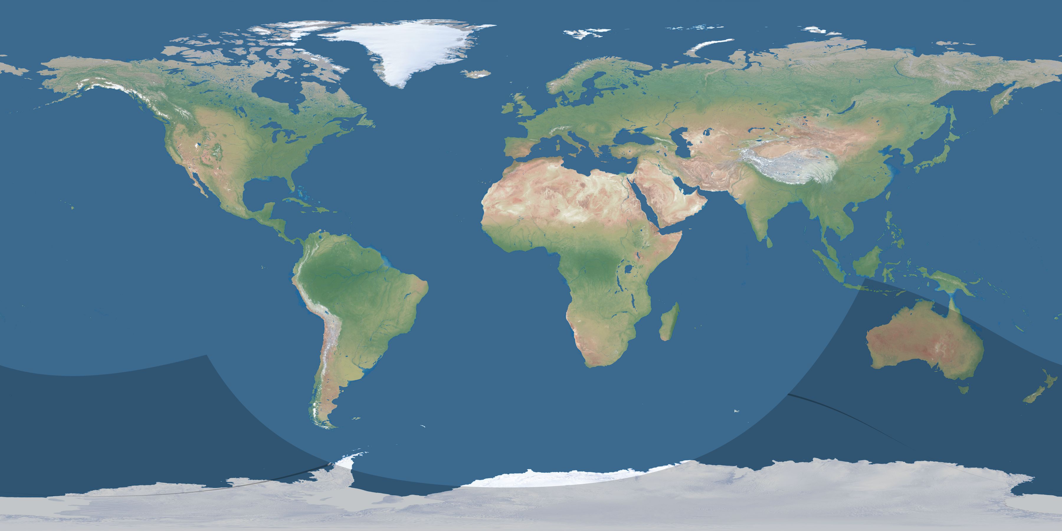 Map of the umbra and penumbra path of the solar eclipse of 10/30/1845