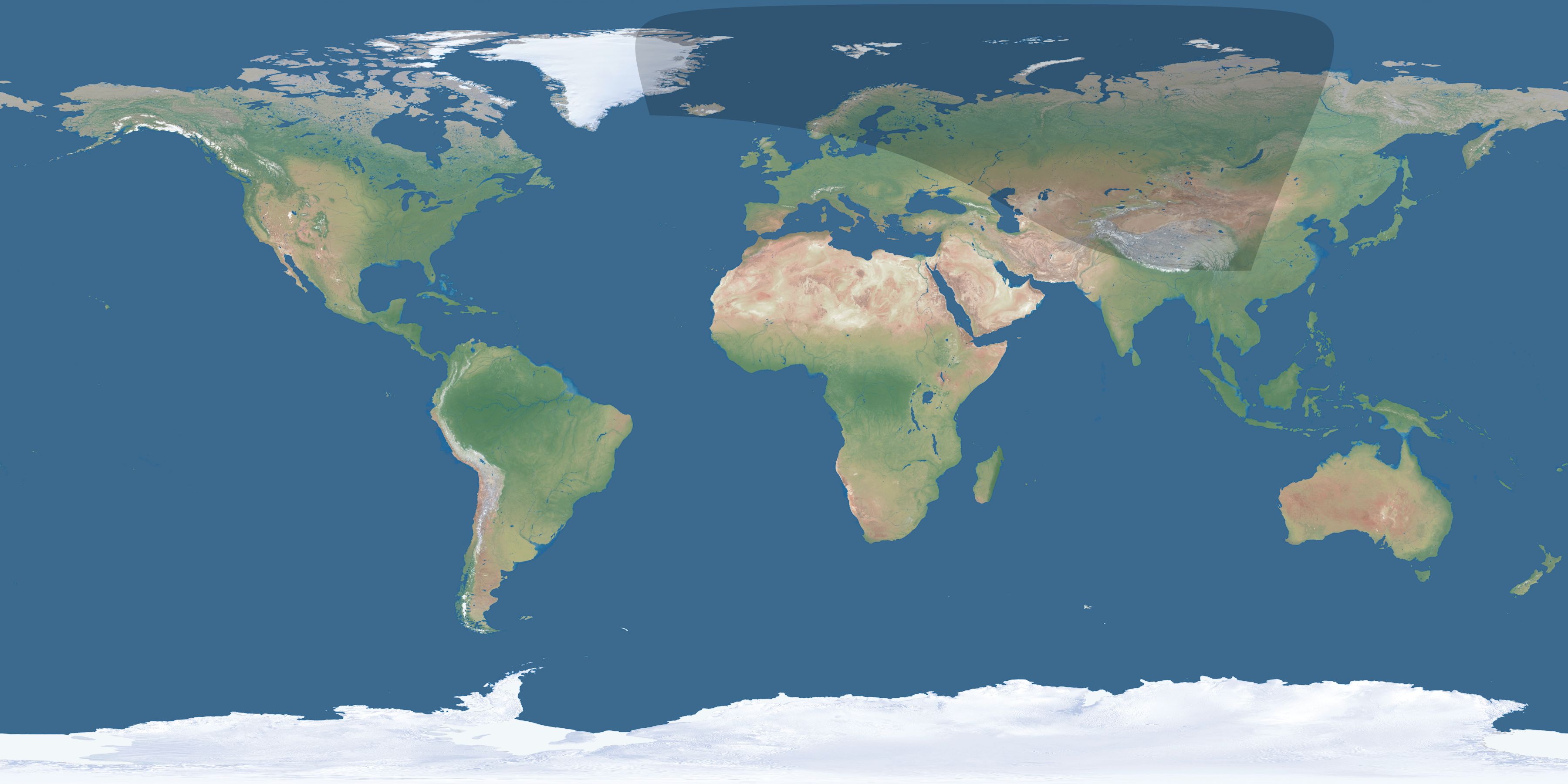 Map of the umbra and penumbra path of the solar eclipse of 09/27/1848