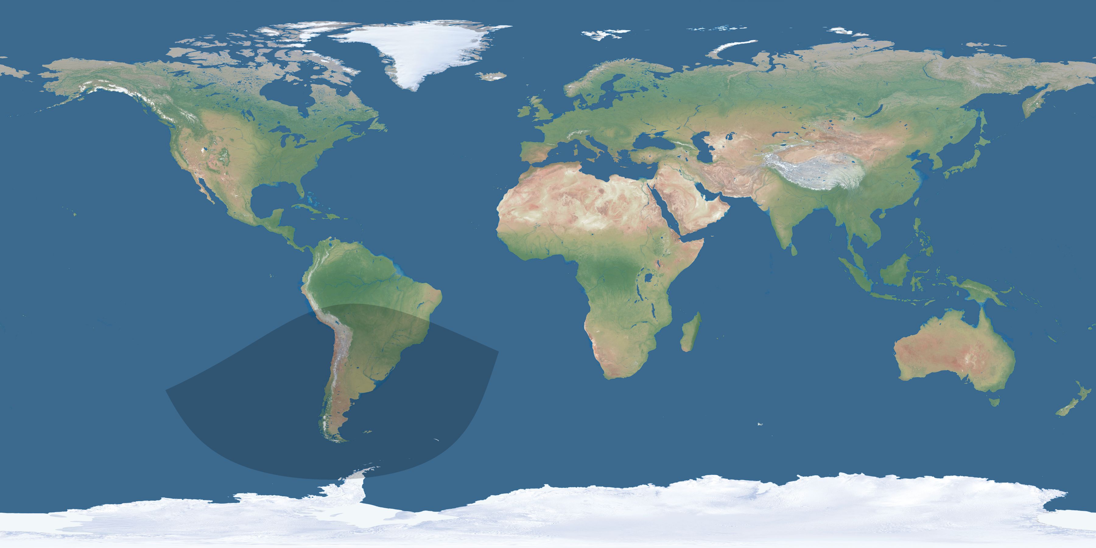 Map of the umbra and penumbra path of the solar eclipse of 06/17/1852