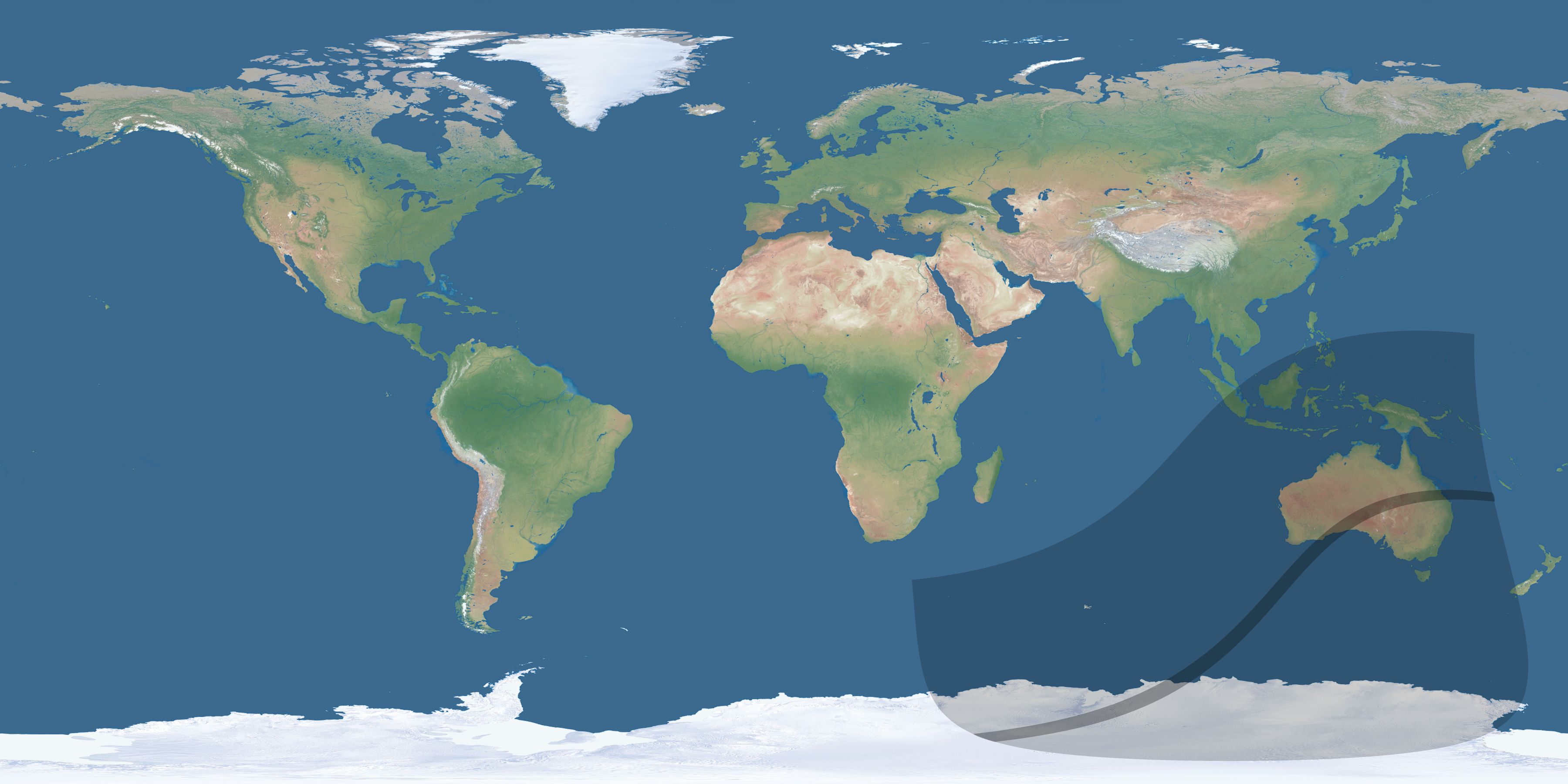 Map of the umbra and penumbra path of the solar eclipse of 04/05/1856