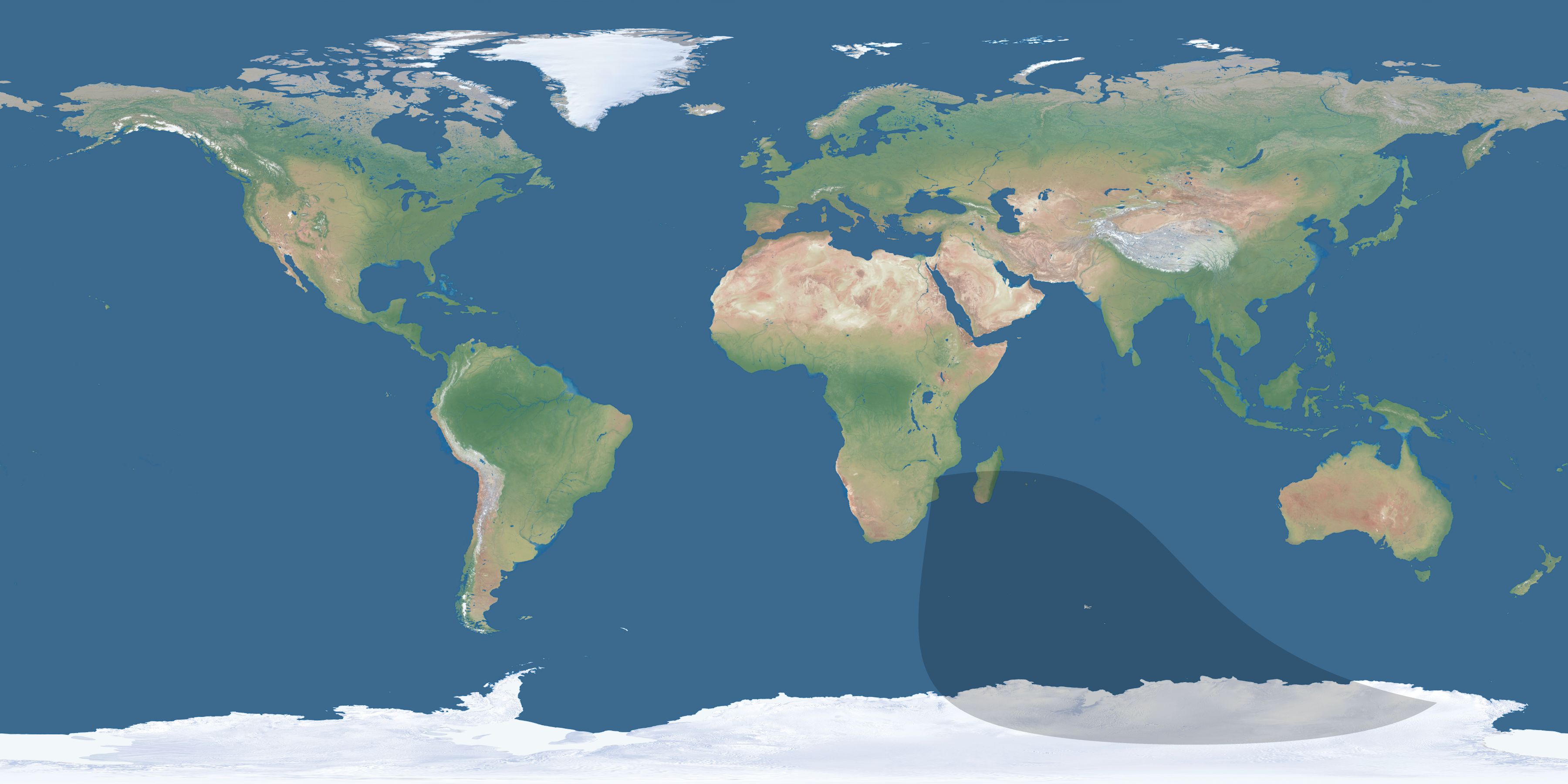 Map of the umbra and penumbra path of the solar eclipse of 08/28/1859