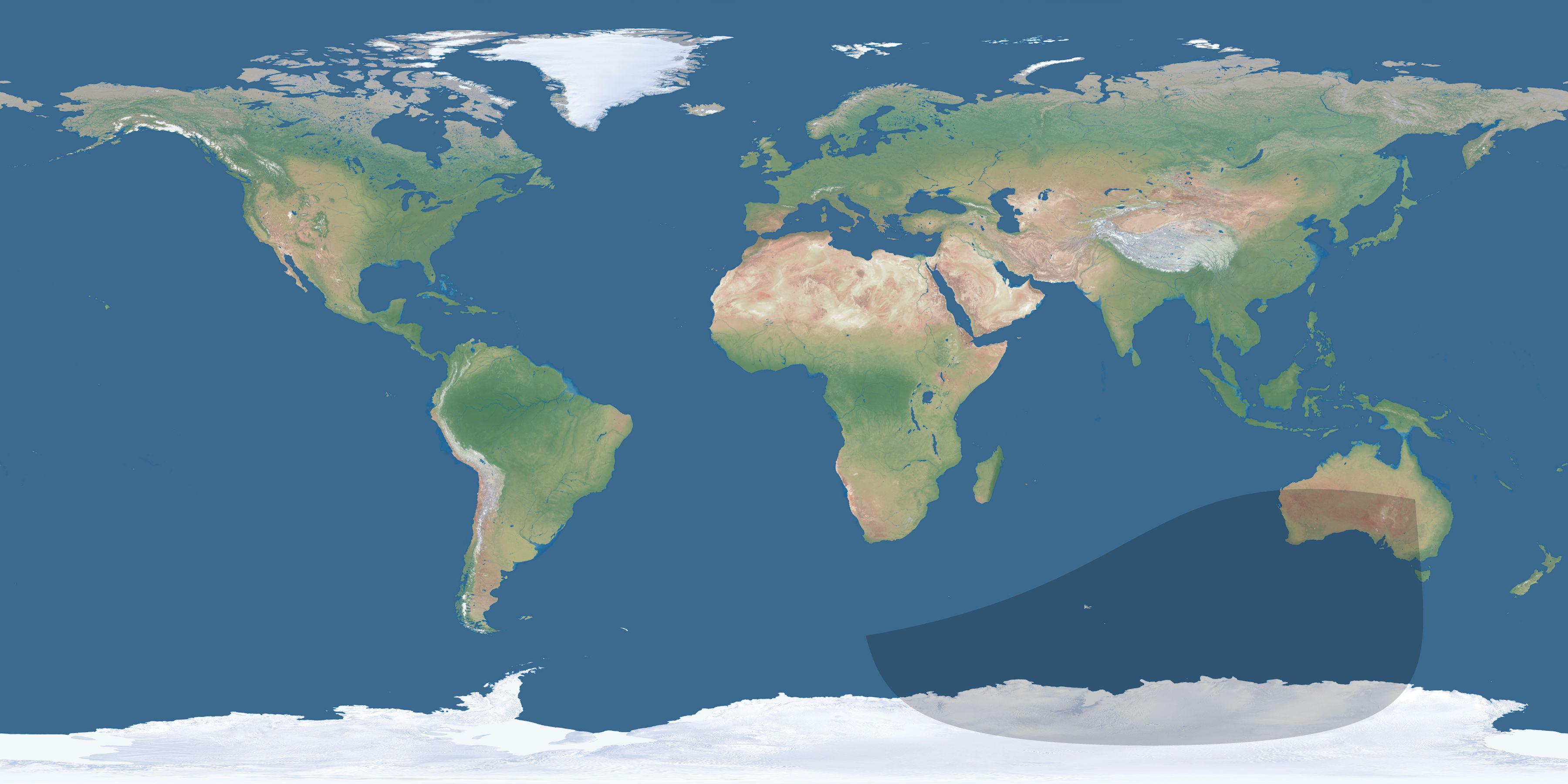 Map of the umbra and penumbra path of the solar eclipse of 04/15/1866