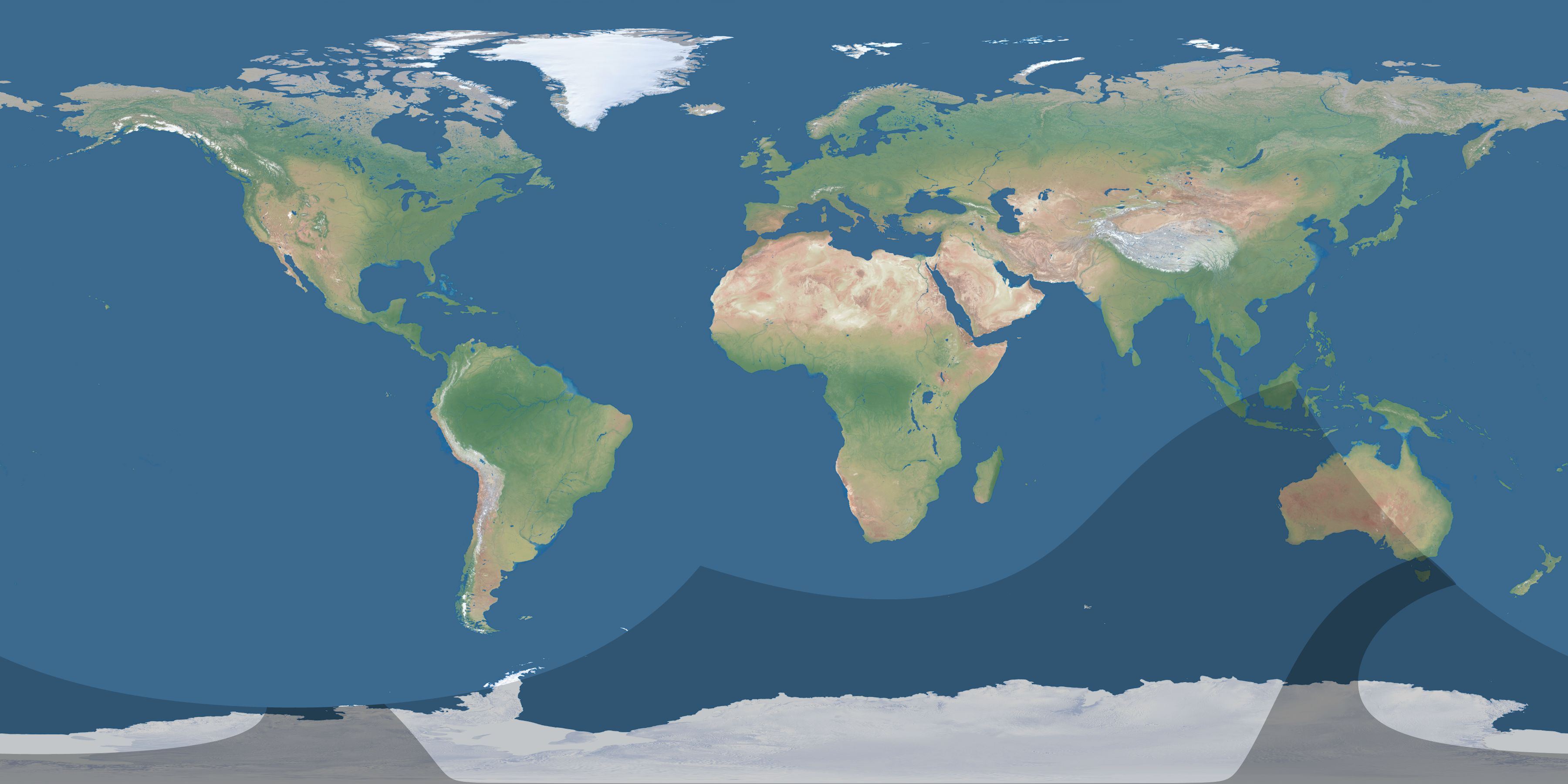 Map of the umbra and penumbra path of the solar eclipse of 02/02/1878