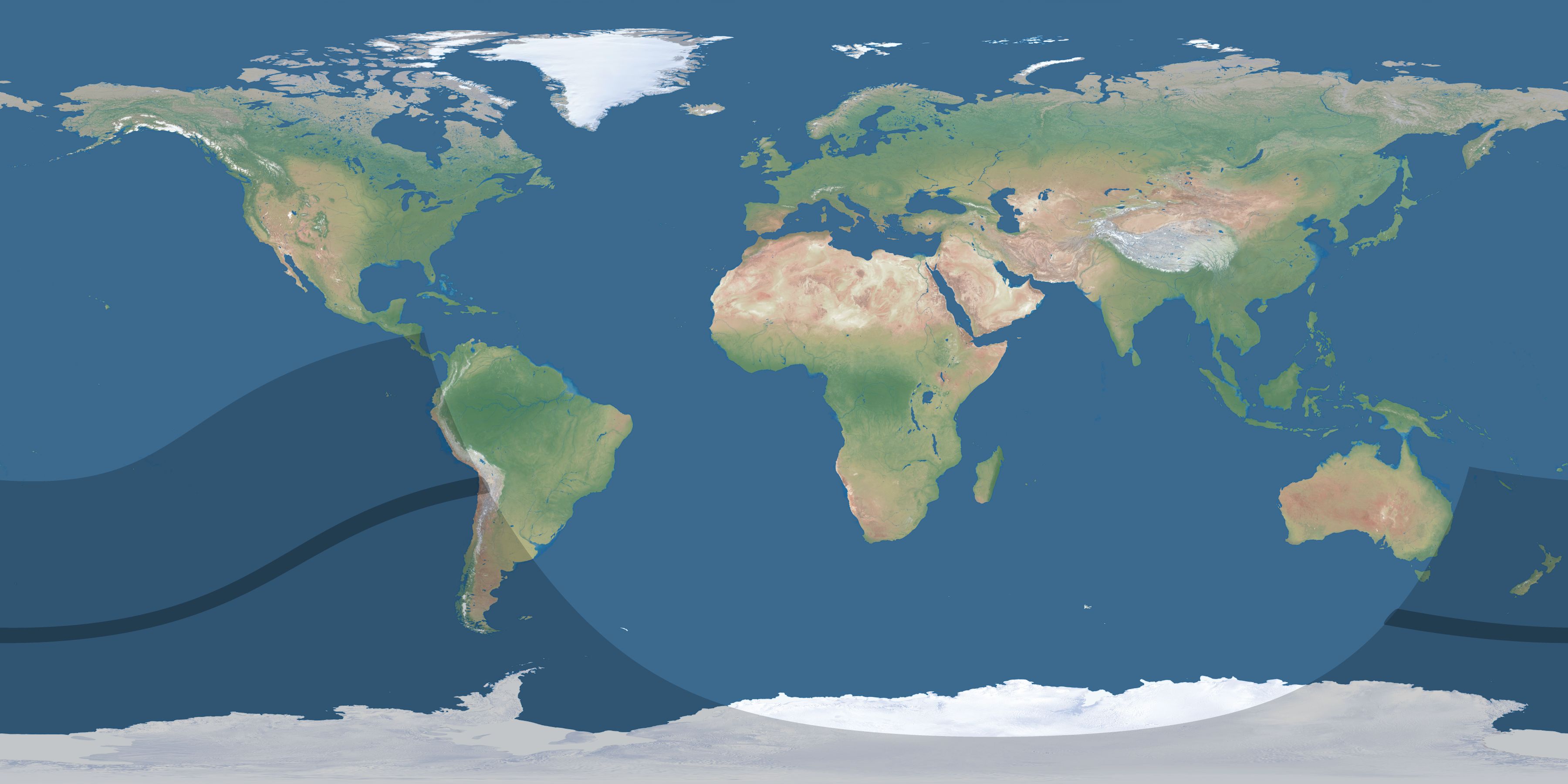 Map of the umbra and penumbra path of the solar eclipse of 02/22/1887