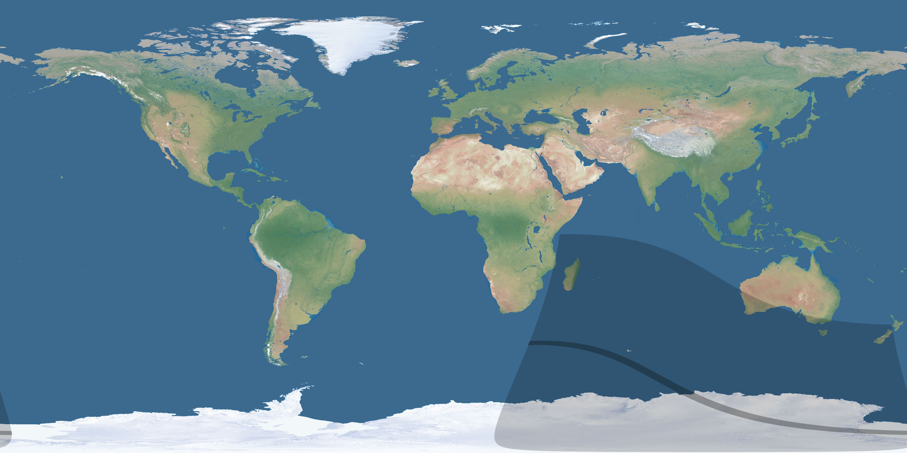 Map of the umbra and penumbra path of the solar eclipse of 09/21/1903