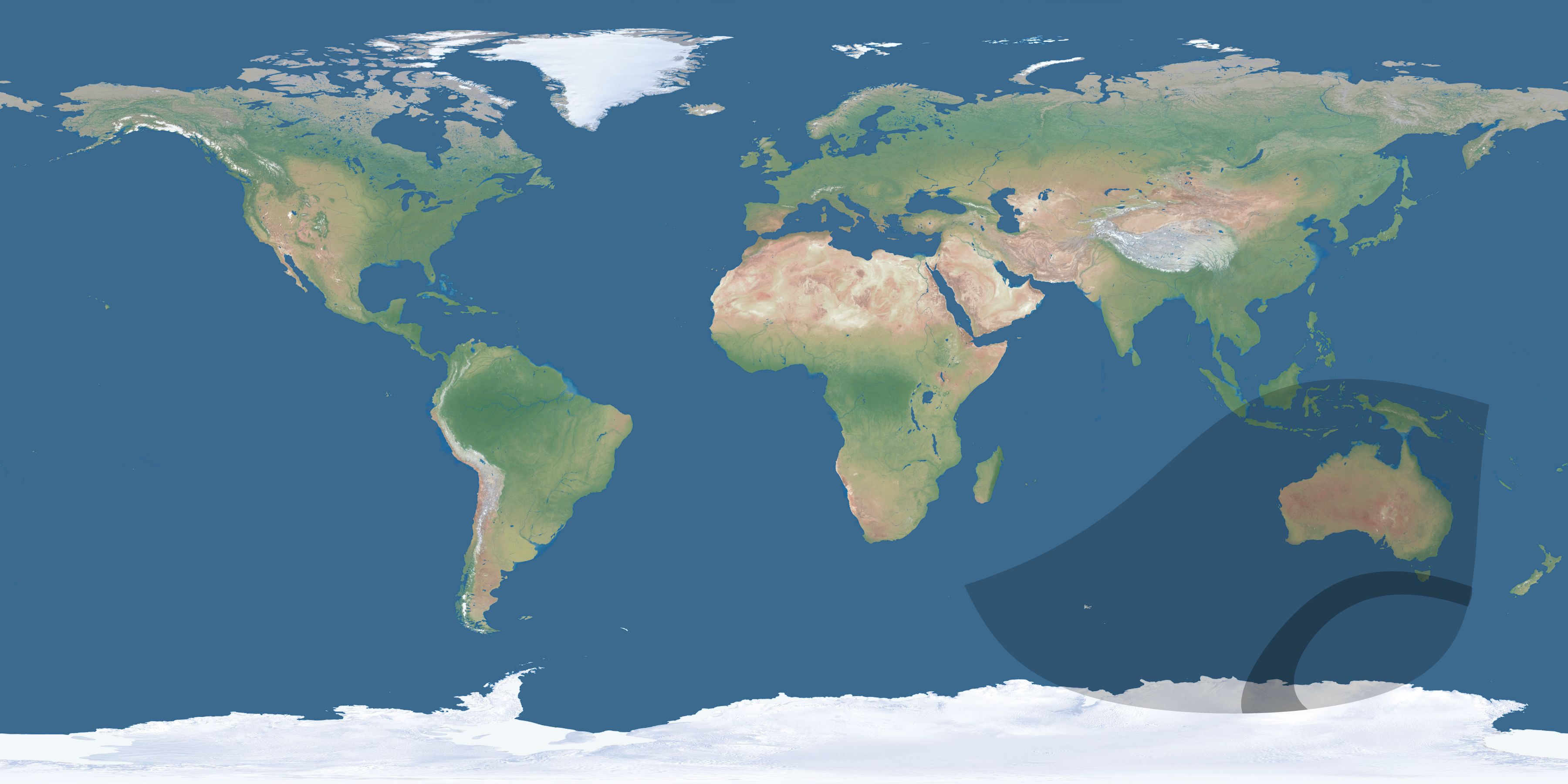 Map of the umbra and penumbra path of the solar eclipse of 05/09/1910