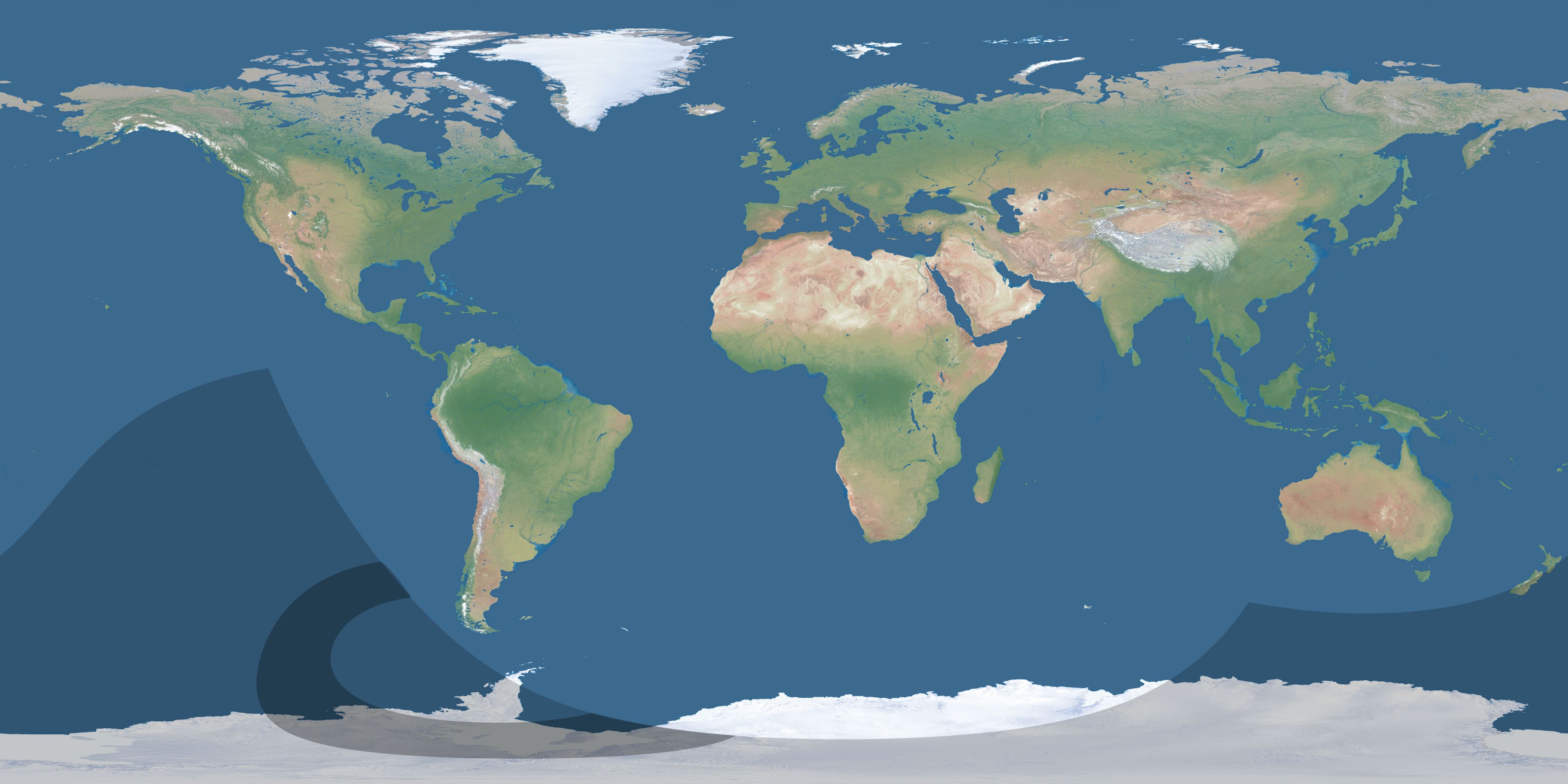 Map of the umbra and penumbra path of the solar eclipse of 02/25/1914