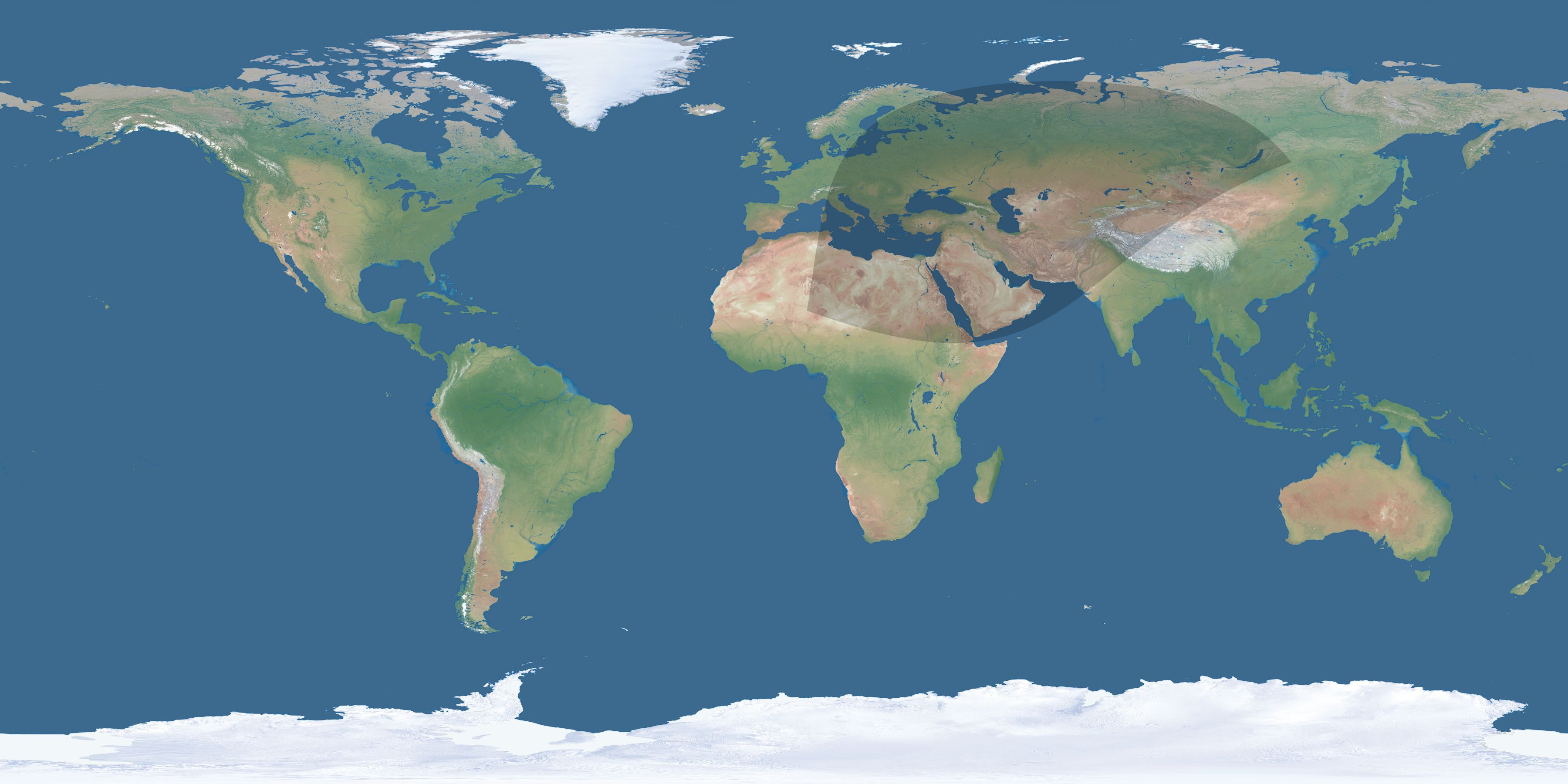 Map of the umbra and penumbra path of the solar eclipse of 01/23/1917