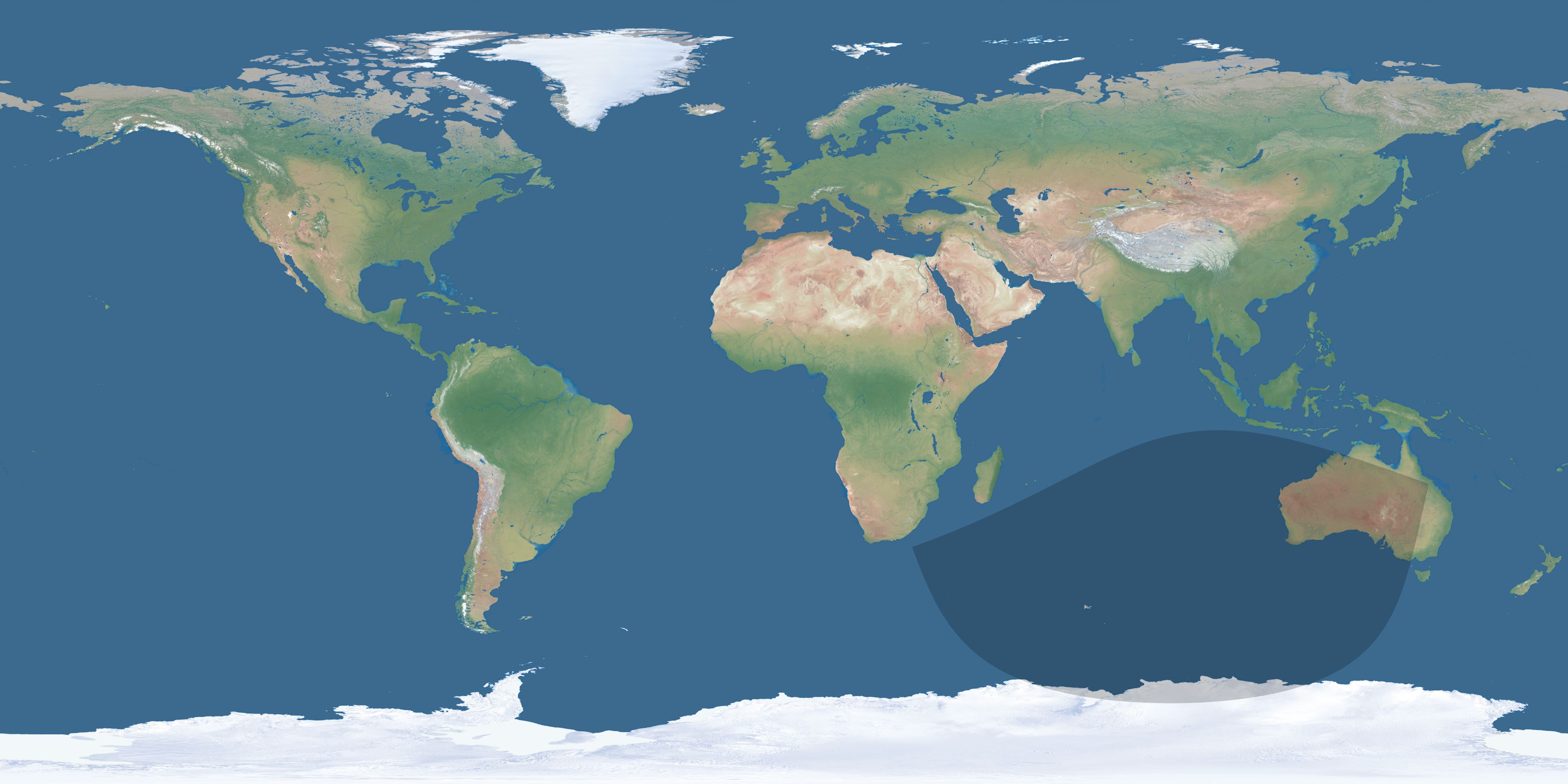 Map of the umbra and penumbra path of the solar eclipse of 05/18/1920