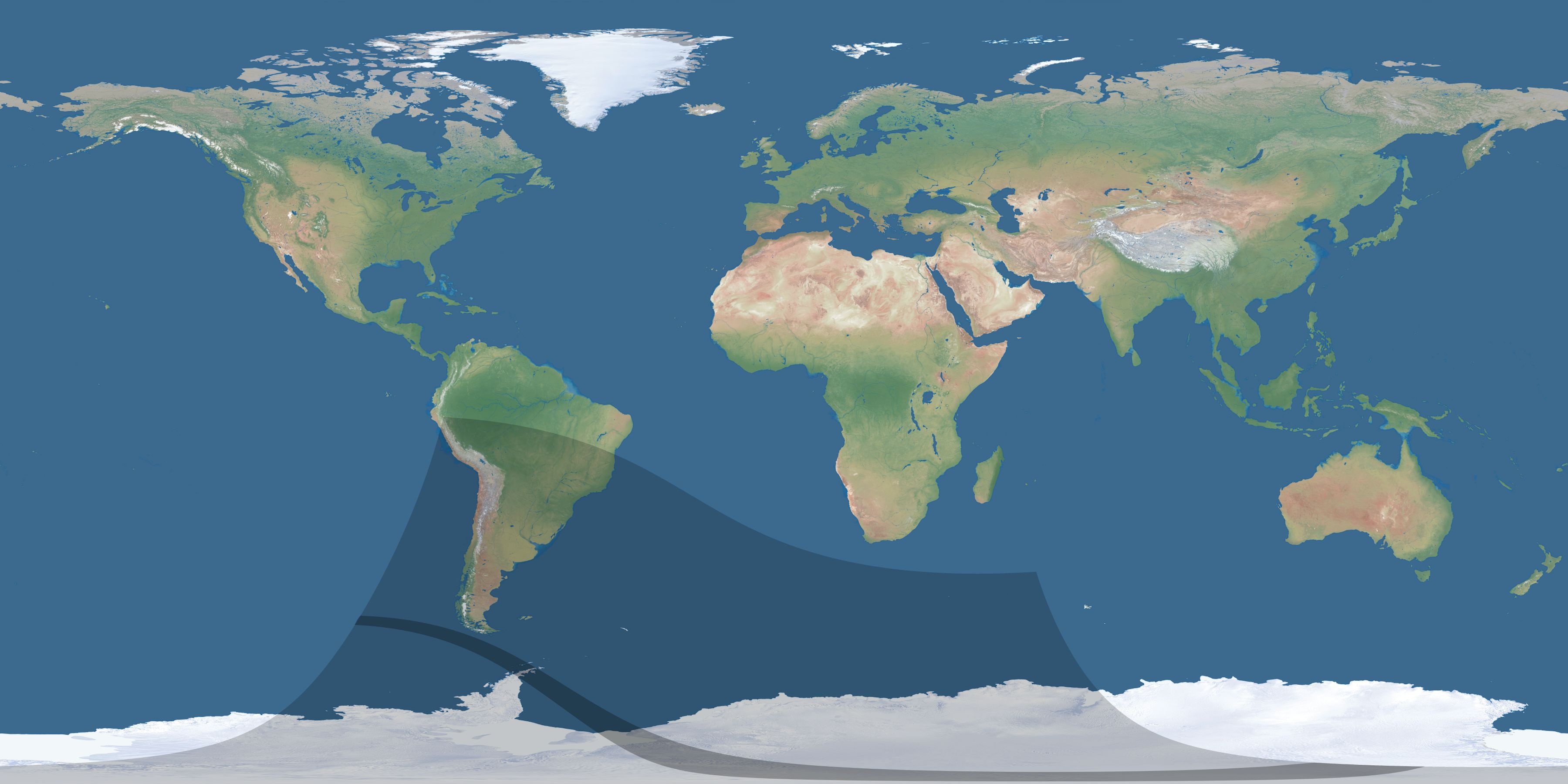 Map of the umbra and penumbra path of the solar eclipse of 10/01/1921