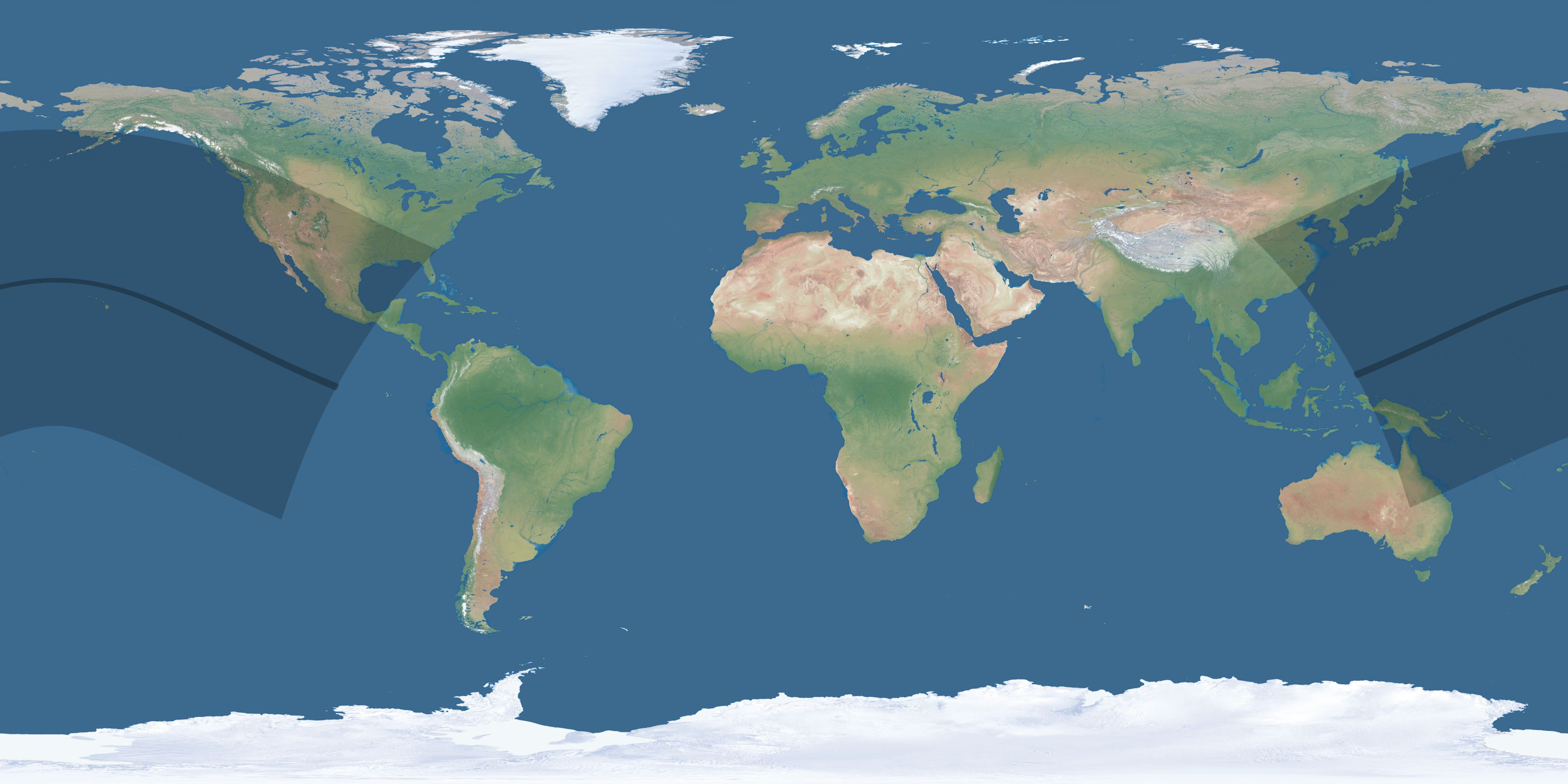 Map of the umbra and penumbra path of the solar eclipse of 07/09/1926