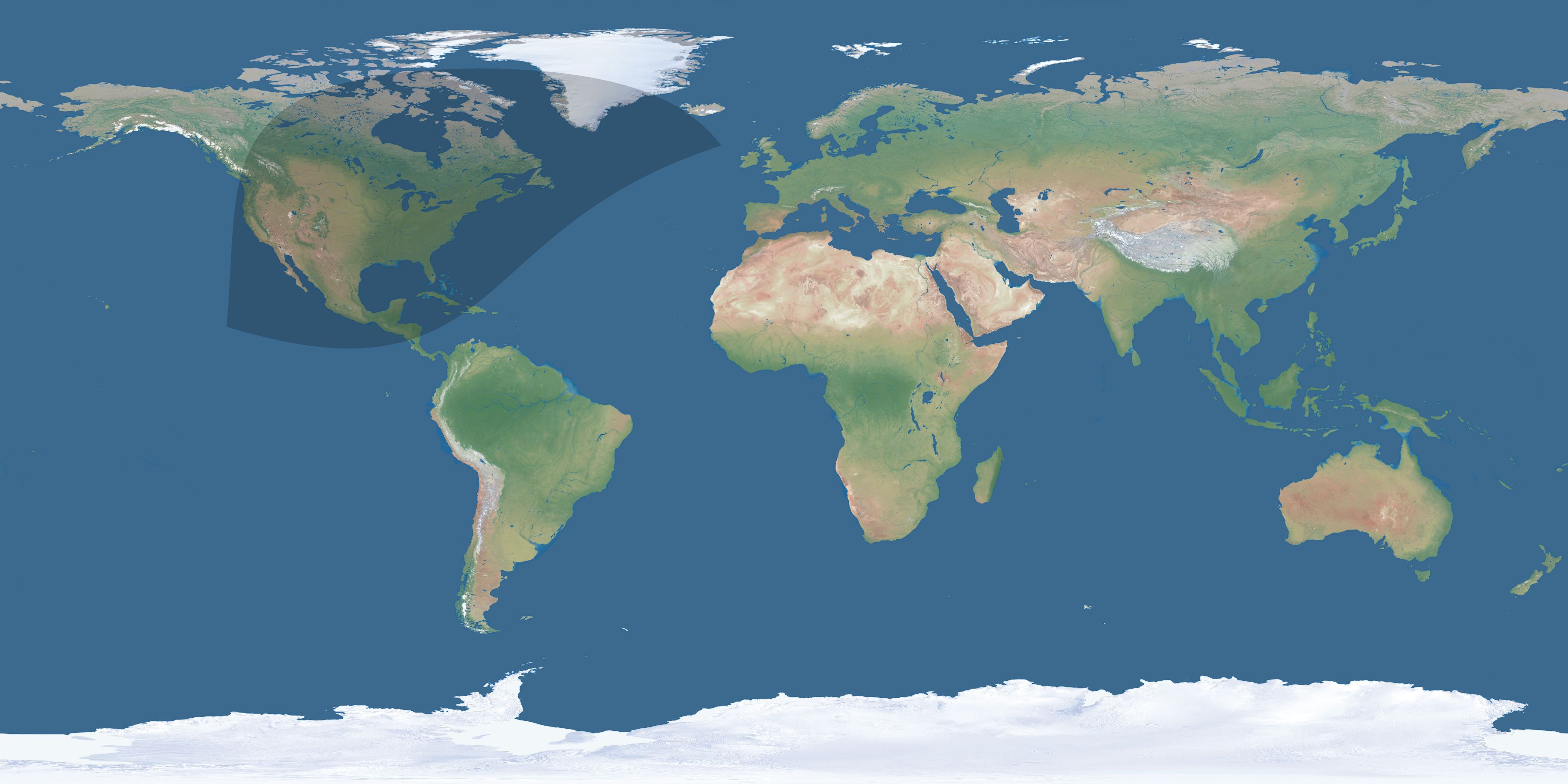 Map of the umbra and penumbra path of the solar eclipse of 02/03/1935