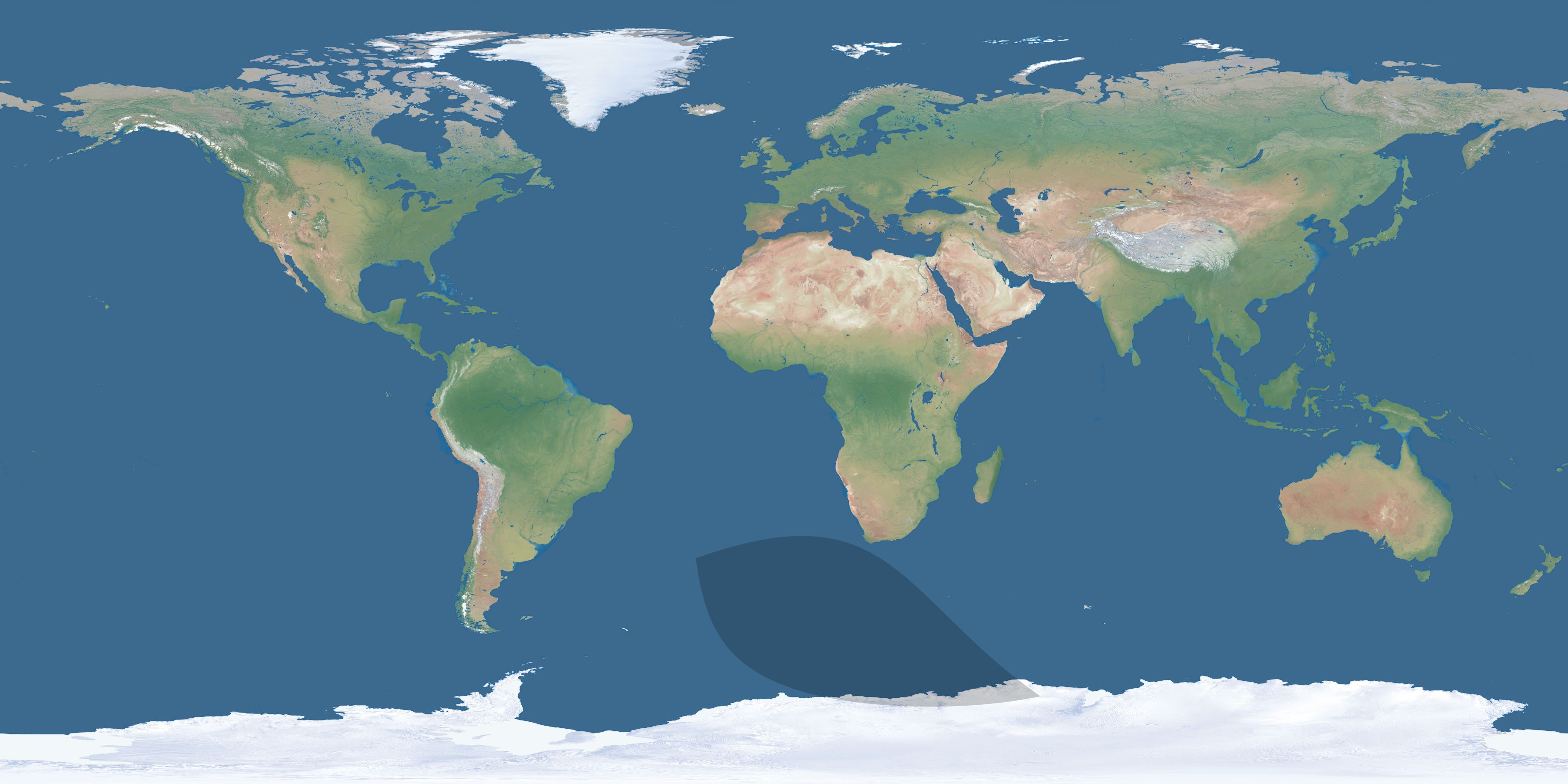 Map of the umbra and penumbra path of the solar eclipse of 07/30/1935