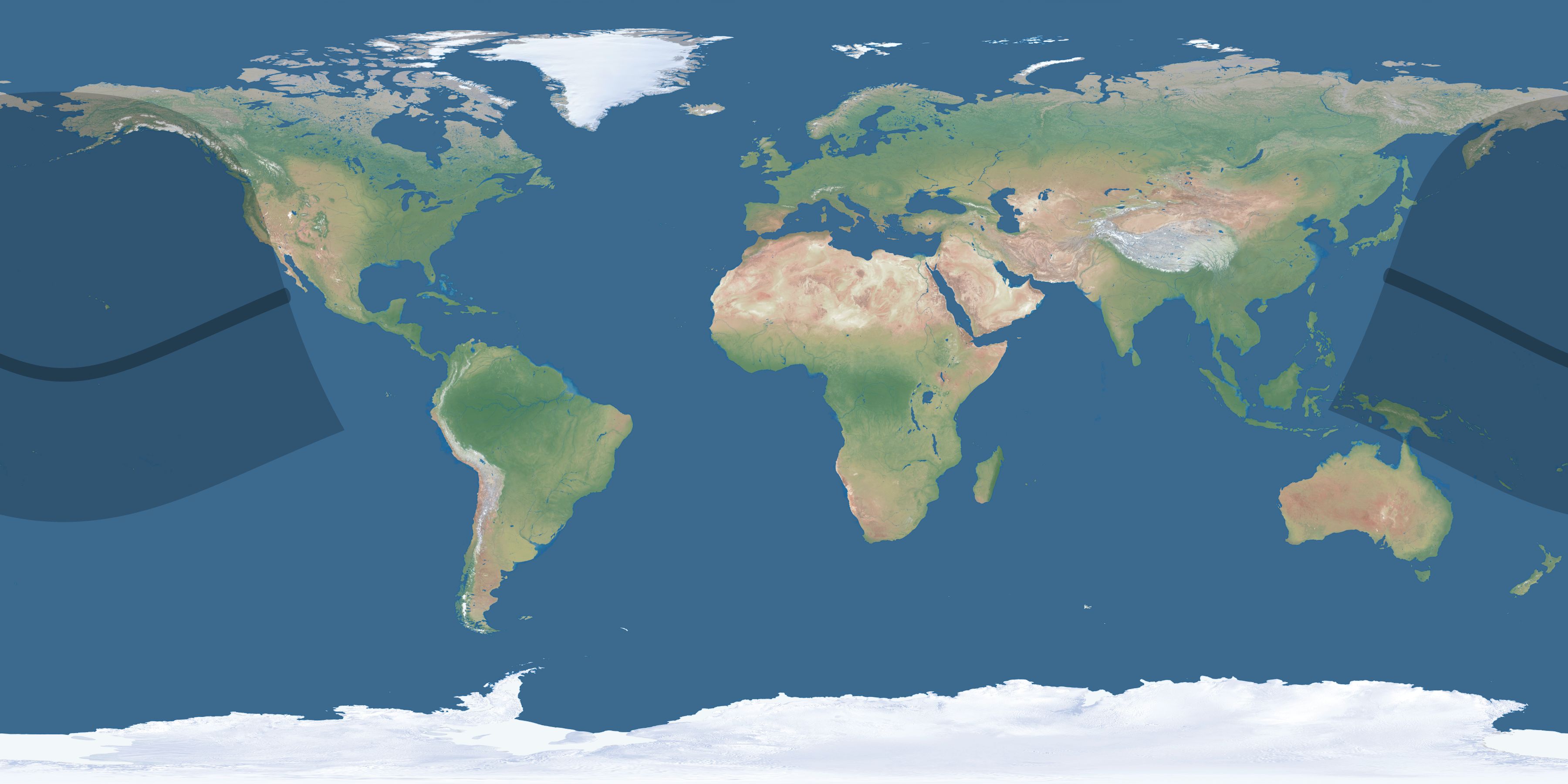 Map of the umbra and penumbra path of the solar eclipse of 12/02/1937