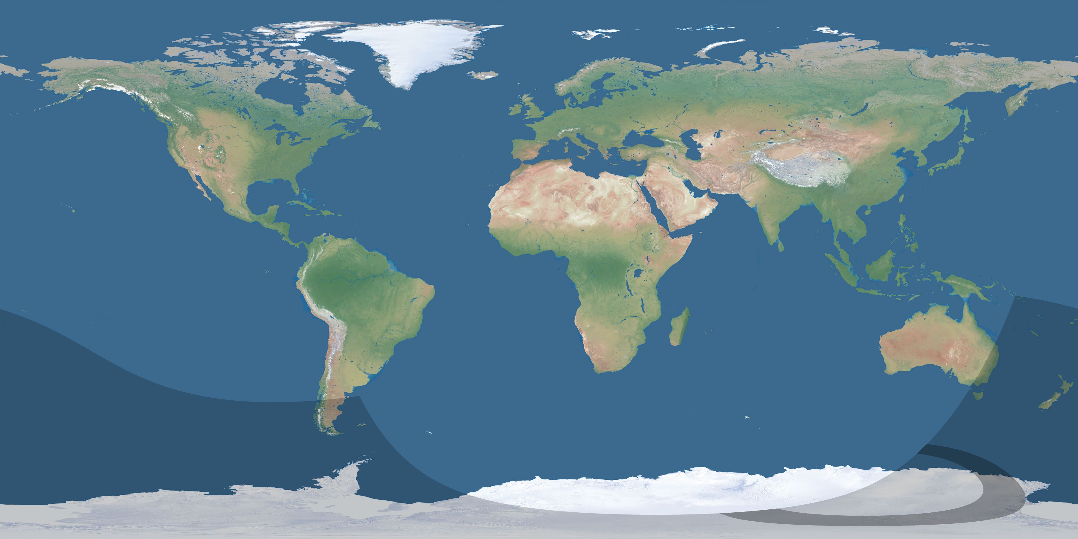 Map of the umbra and penumbra path of the solar eclipse of 10/12/1939
