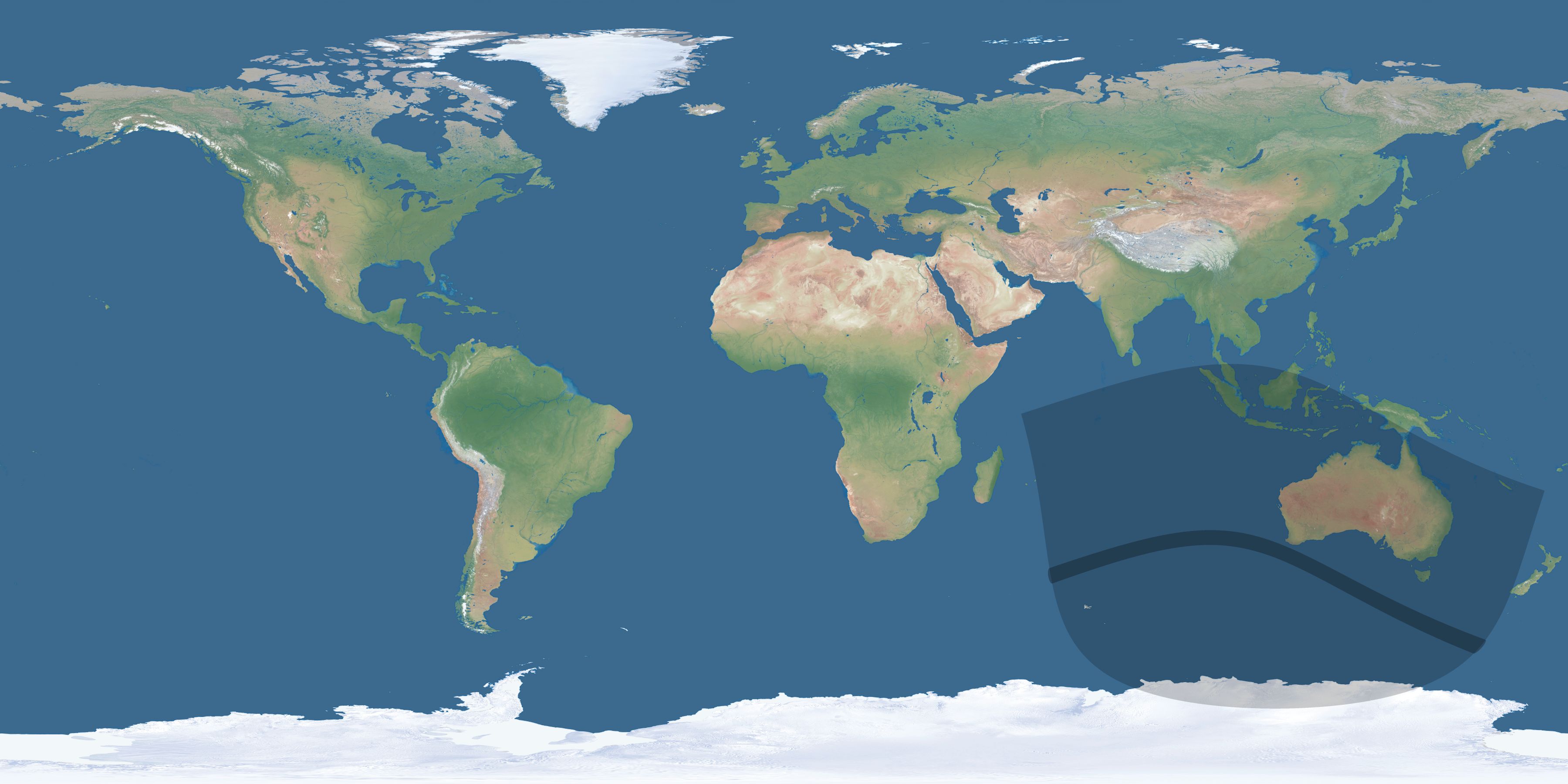 Map of the umbra and penumbra path of the solar eclipse of 08/01/1943