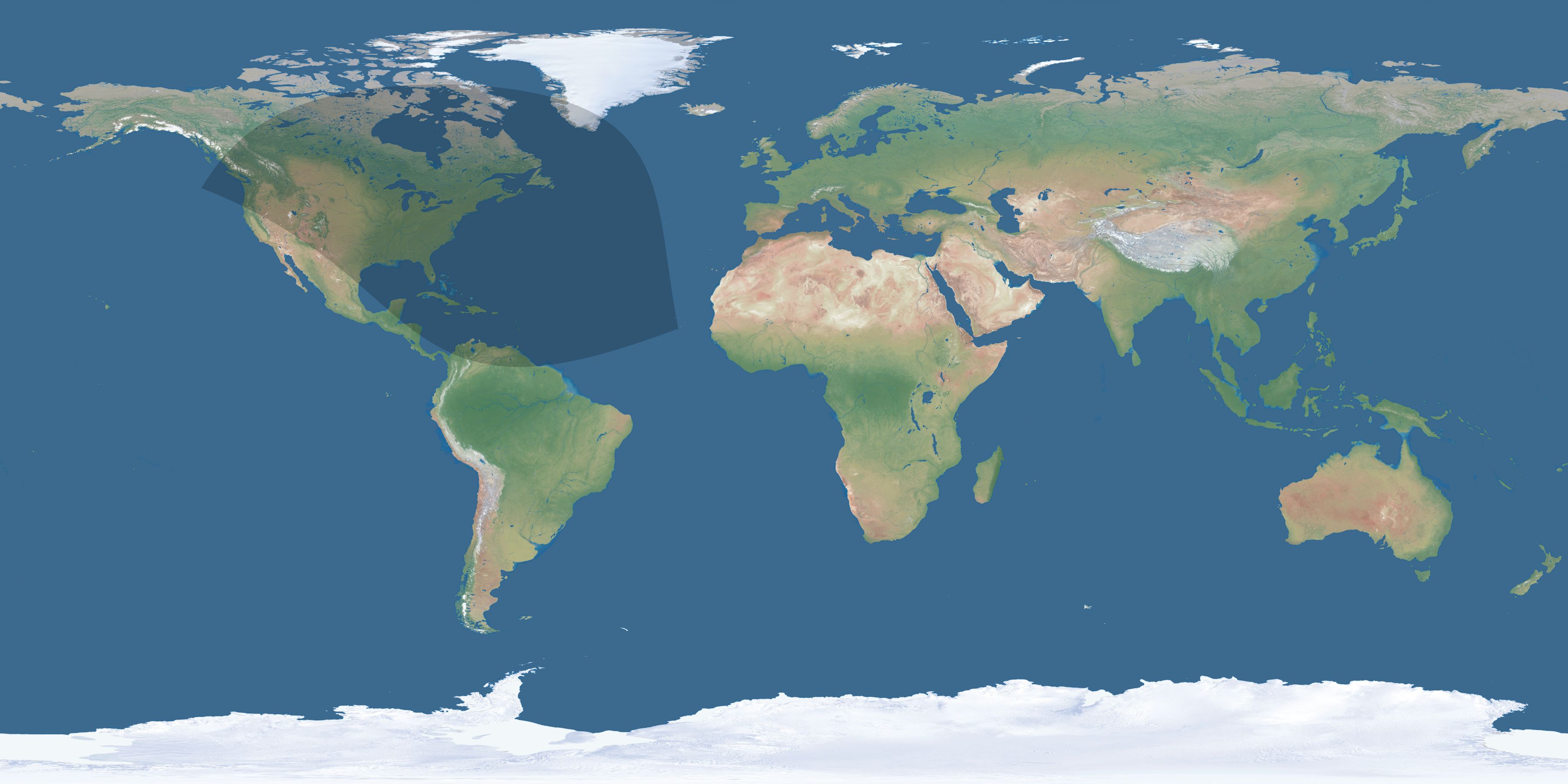 Map of the umbra and penumbra path of the solar eclipse of 11/23/1946