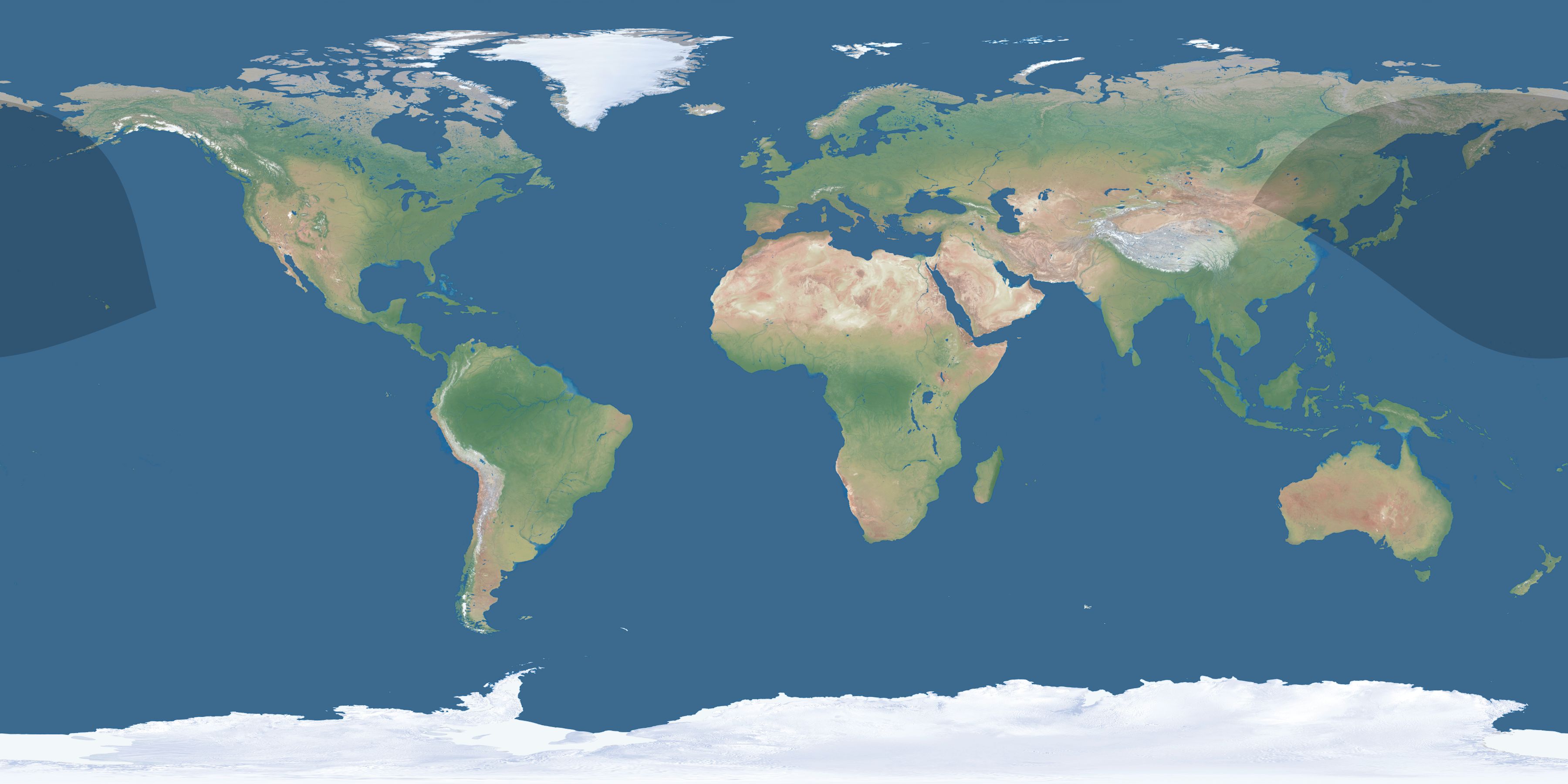 Map of the umbra and penumbra path of the solar eclipse of 12/04/1964