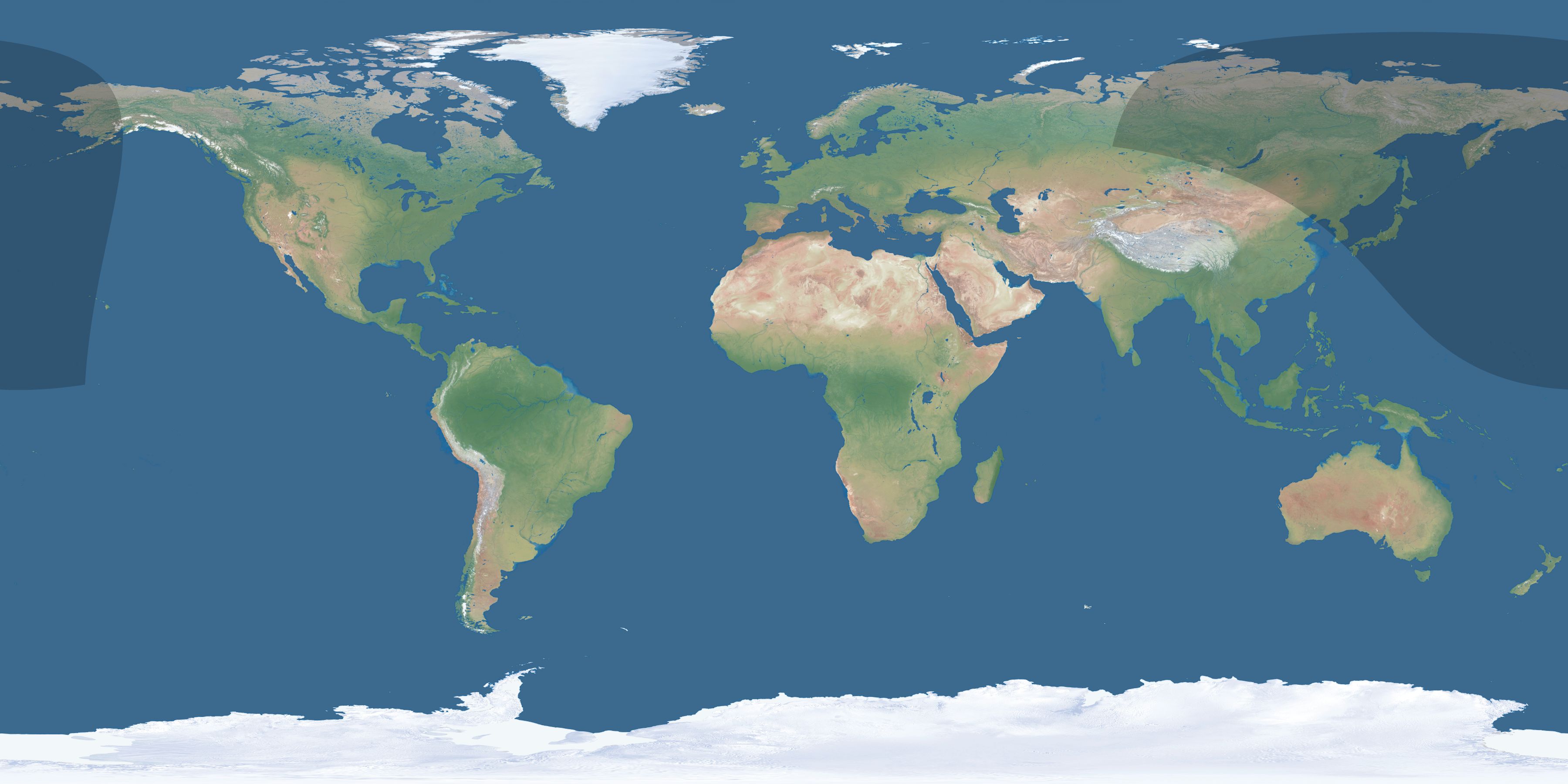 Map of the umbra and penumbra path of the solar eclipse of 10/14/2004