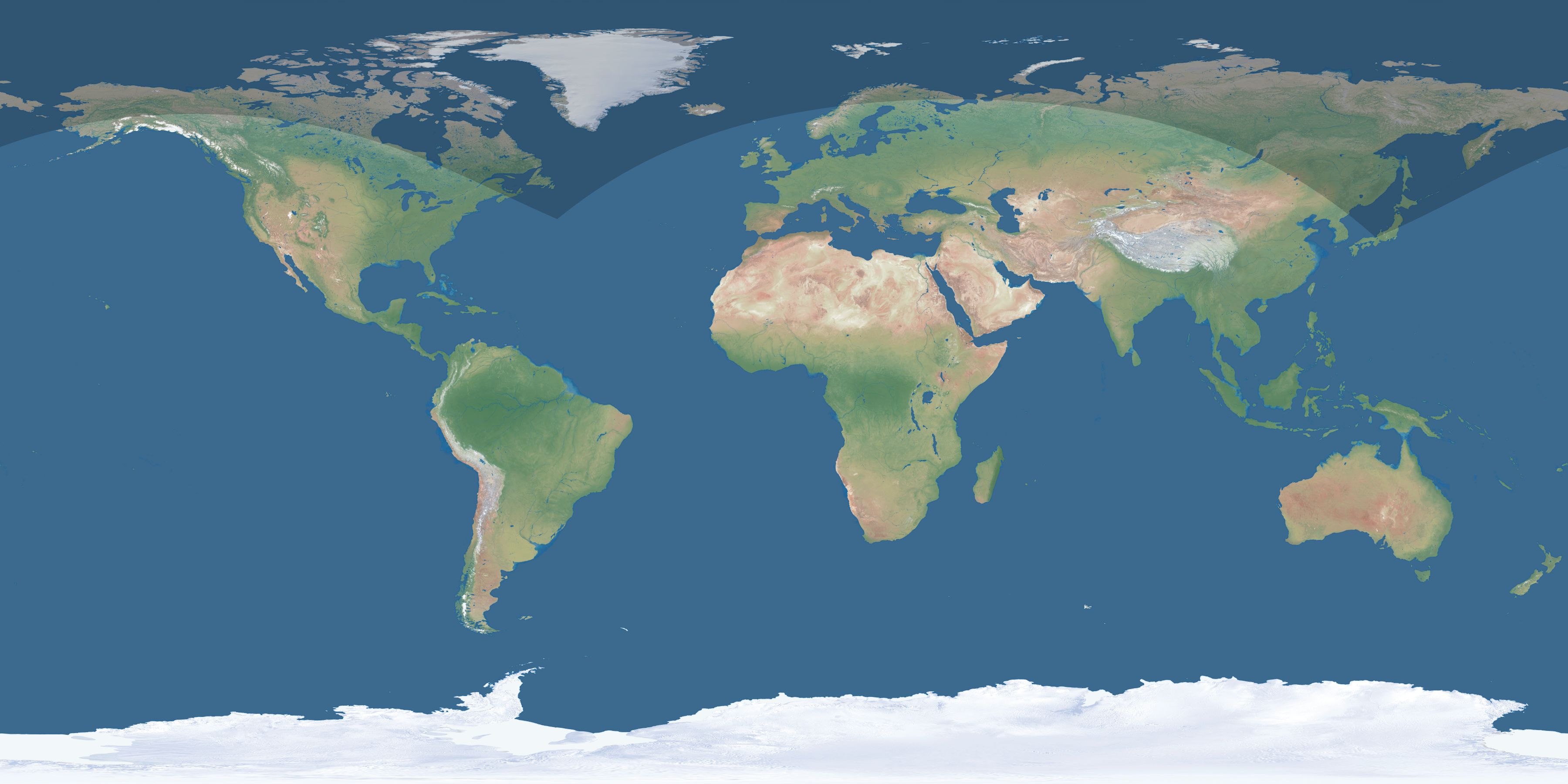 Map of the umbra and penumbra path of the solar eclipse of 06/01/2011