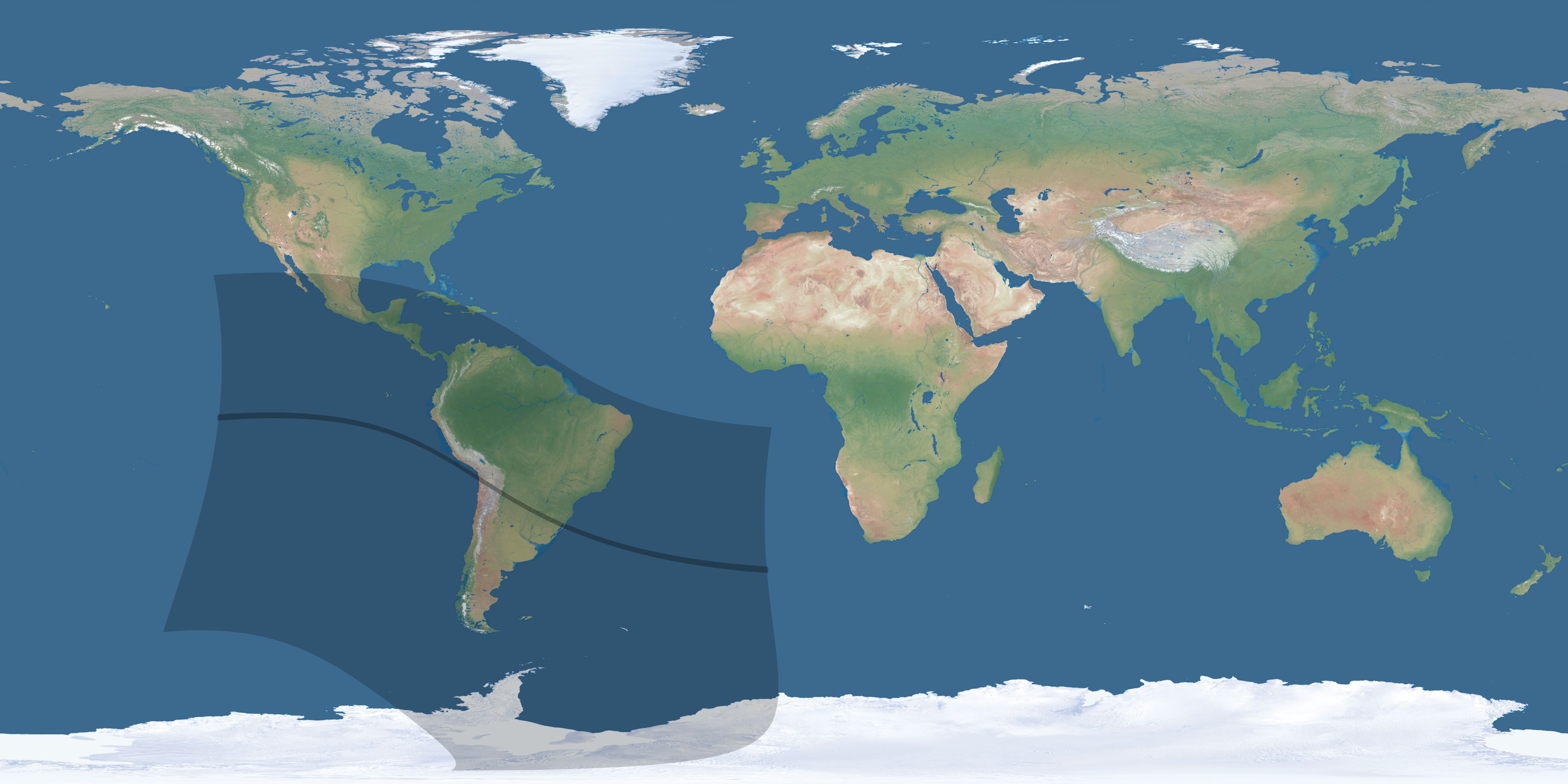 Map of the umbra and penumbra path of the solar eclipse of 09/12/2034