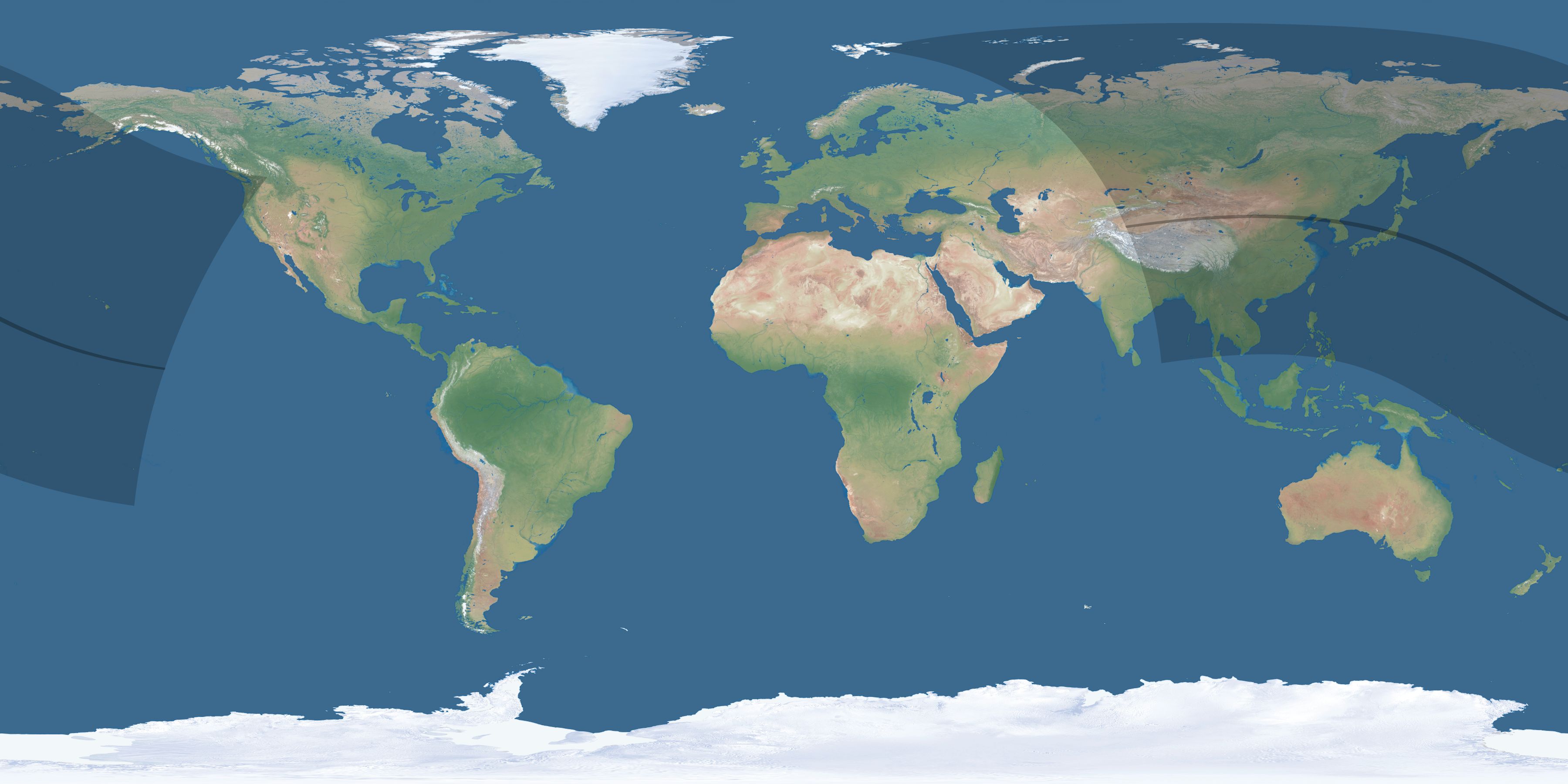 Map of the umbra and penumbra path of the solar eclipse of 09/02/2035