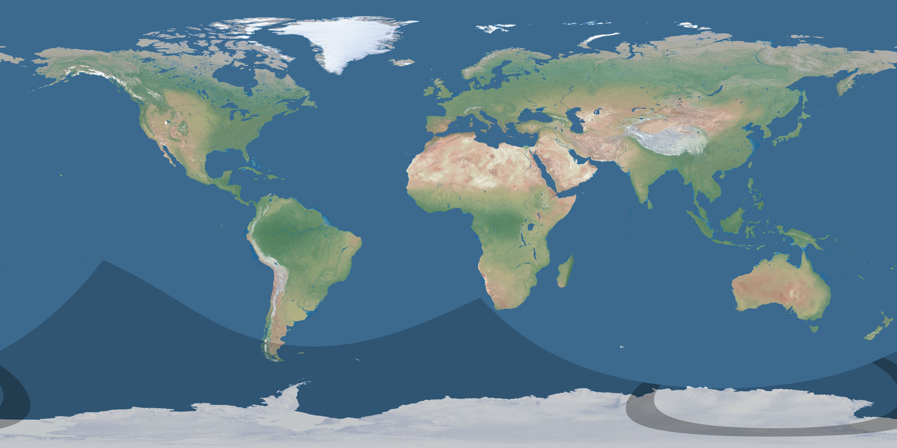 Map of the umbra and penumbra path of the solar eclipse of 12/15/2039