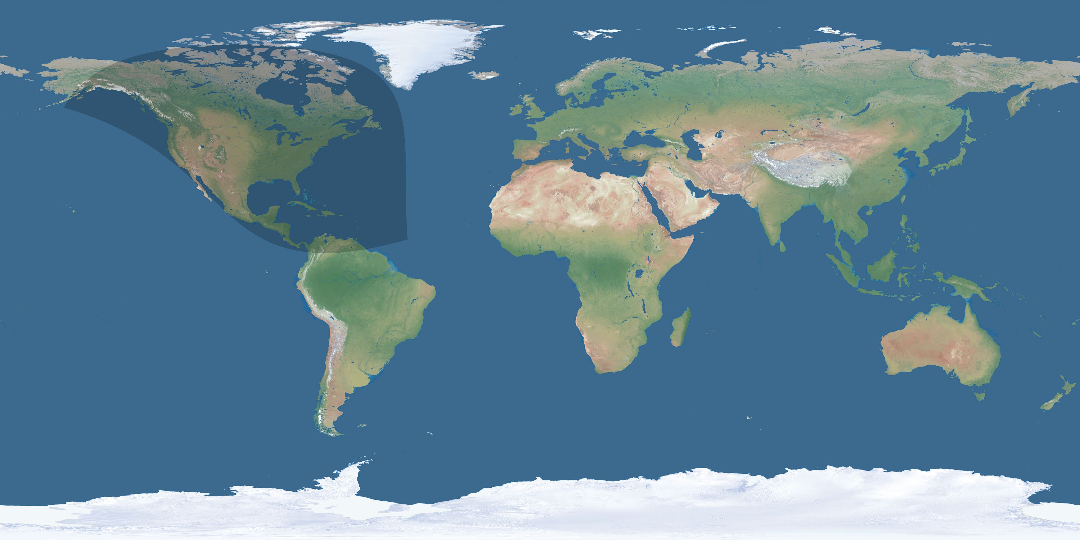 Map of the umbra and penumbra path of the solar eclipse of 11/04/2040