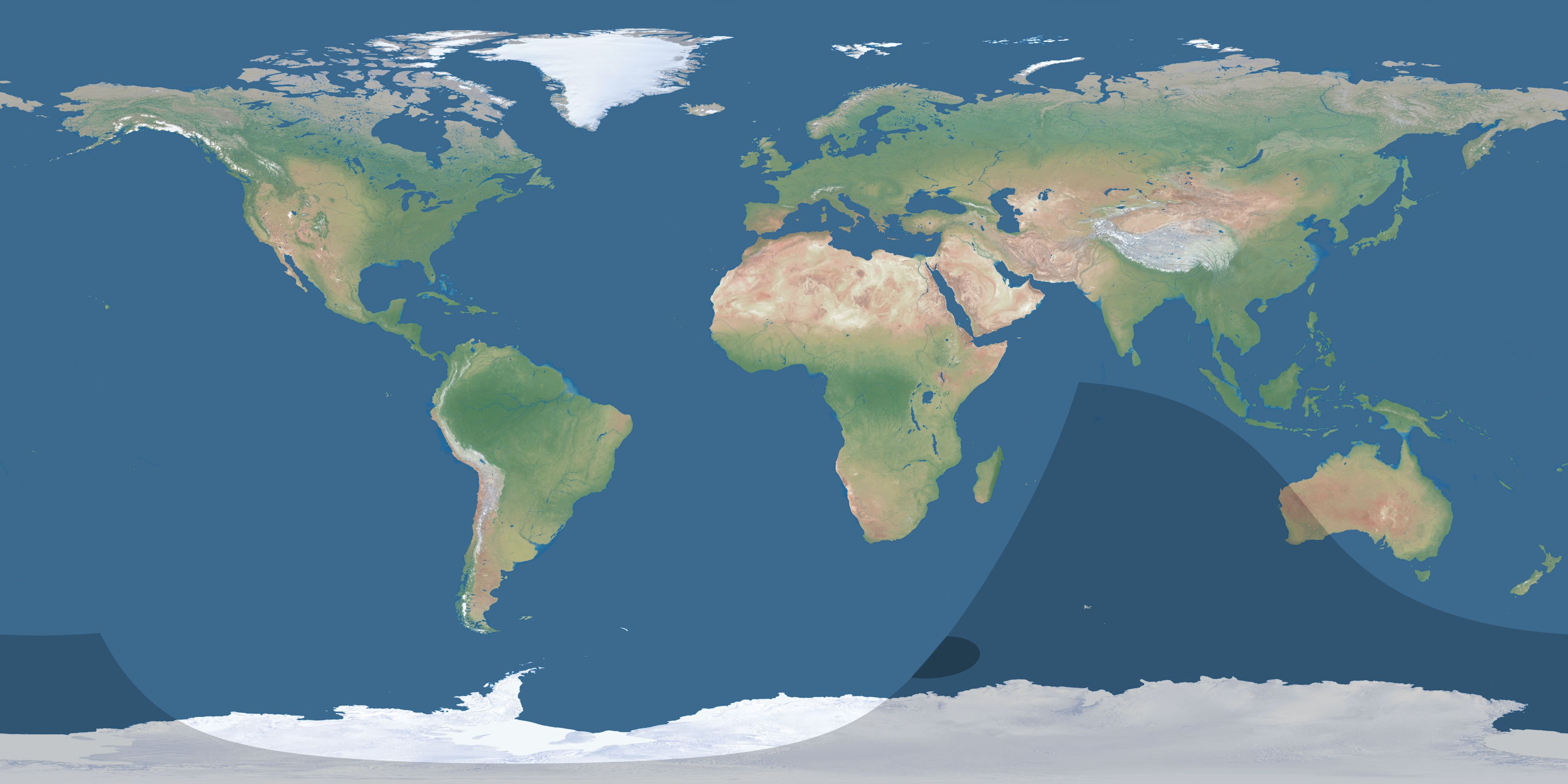 Map of the umbra and penumbra path of the solar eclipse of 10/03/2043