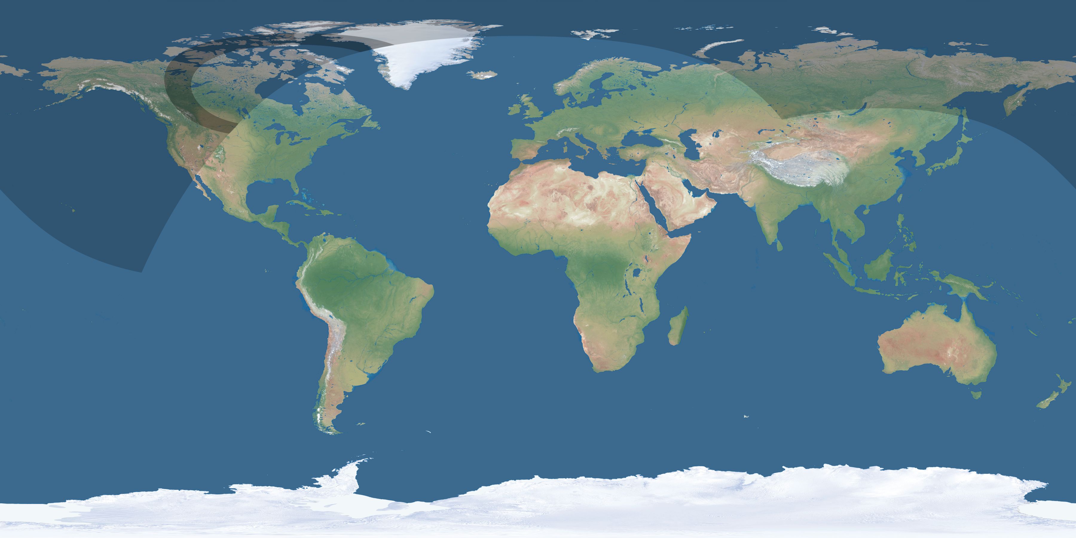 Map of the umbra and penumbra path of the solar eclipse of 08/23/2044