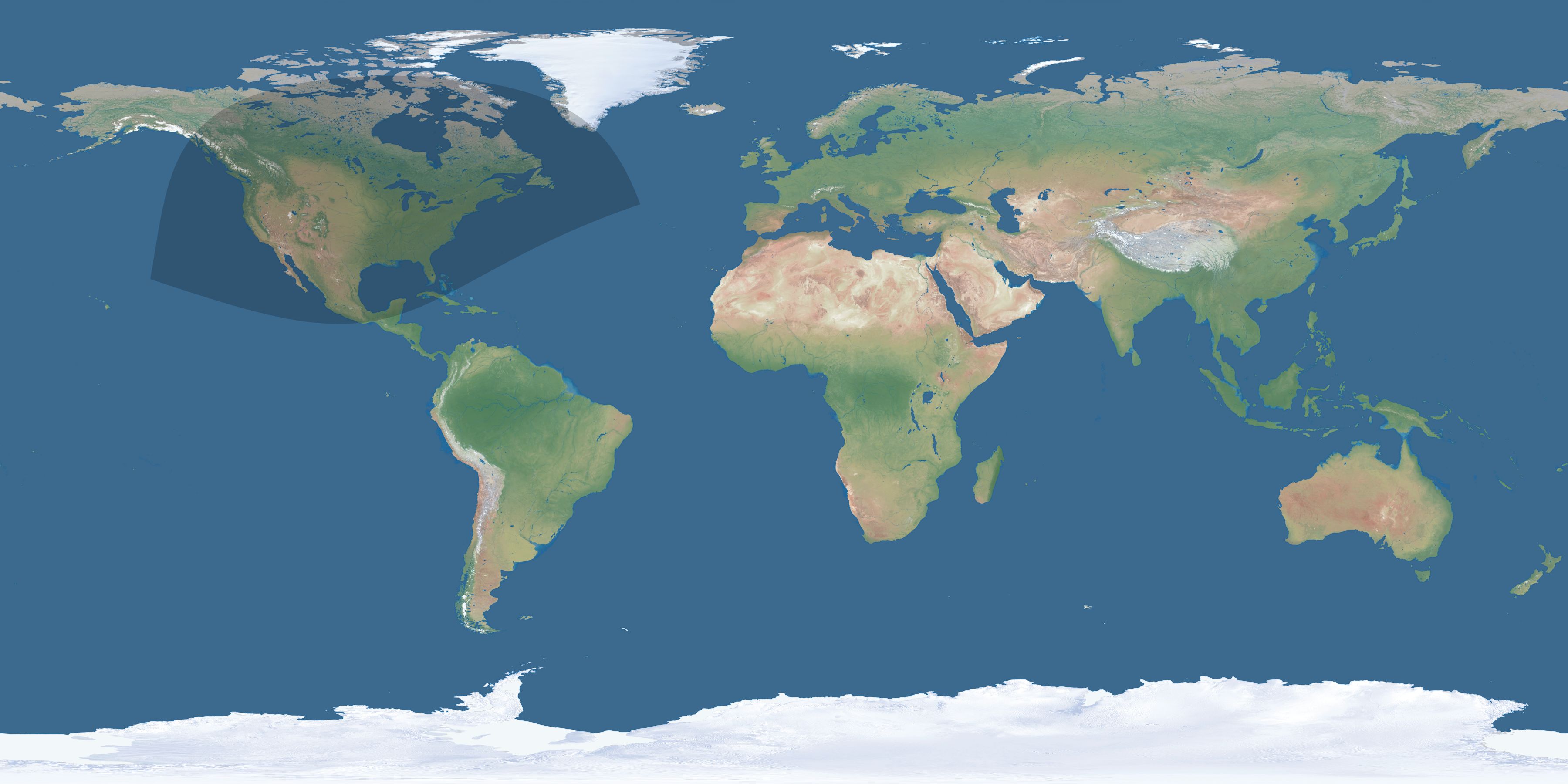 Map of the umbra and penumbra path of the solar eclipse of 01/27/2055